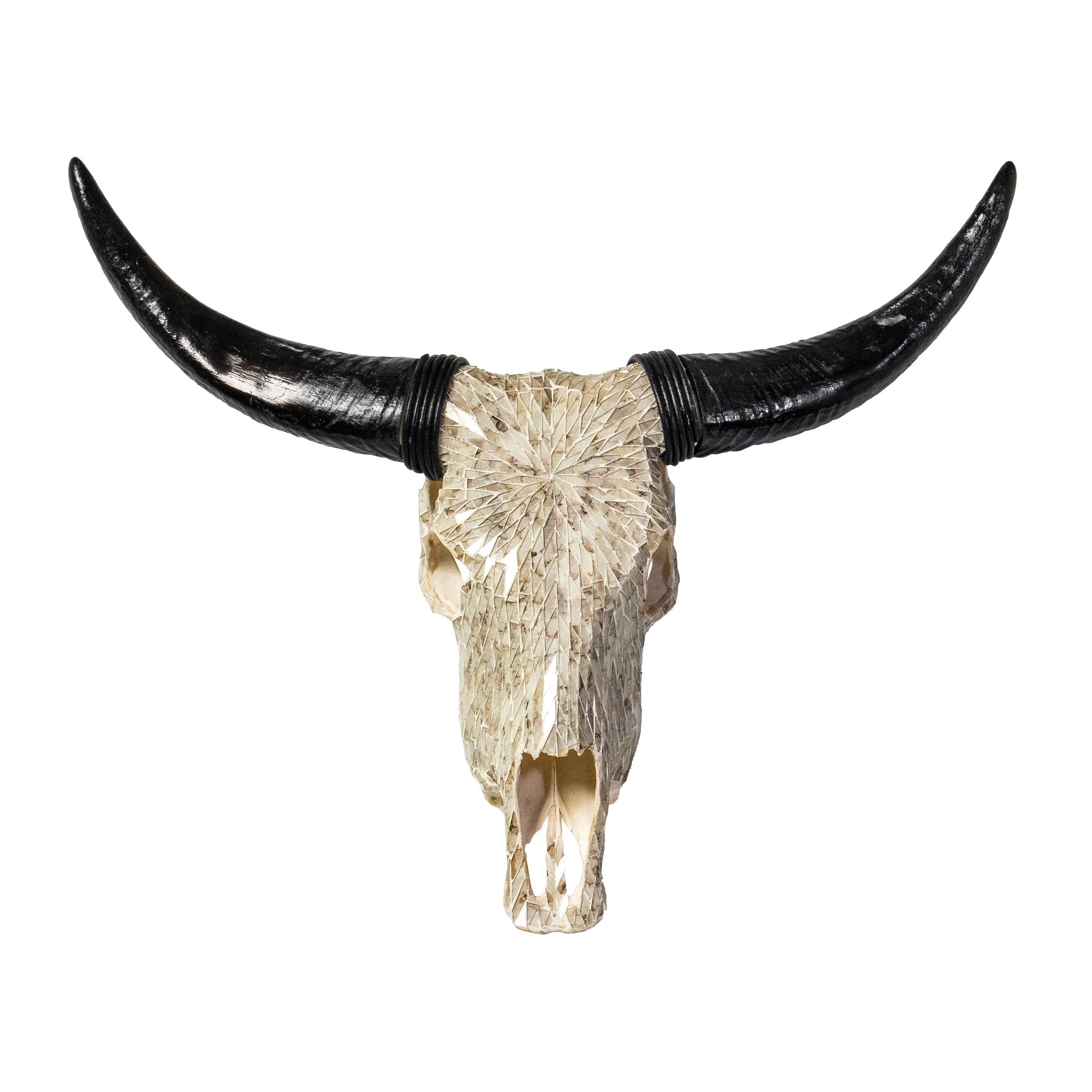 Cow Skull - Beige Mirror // Mosaic Finish