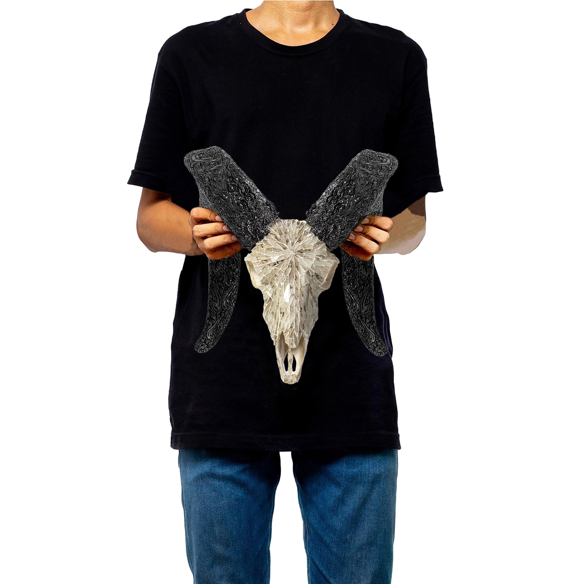 Ram Skull - Beige Mirror // Mosaic Finish