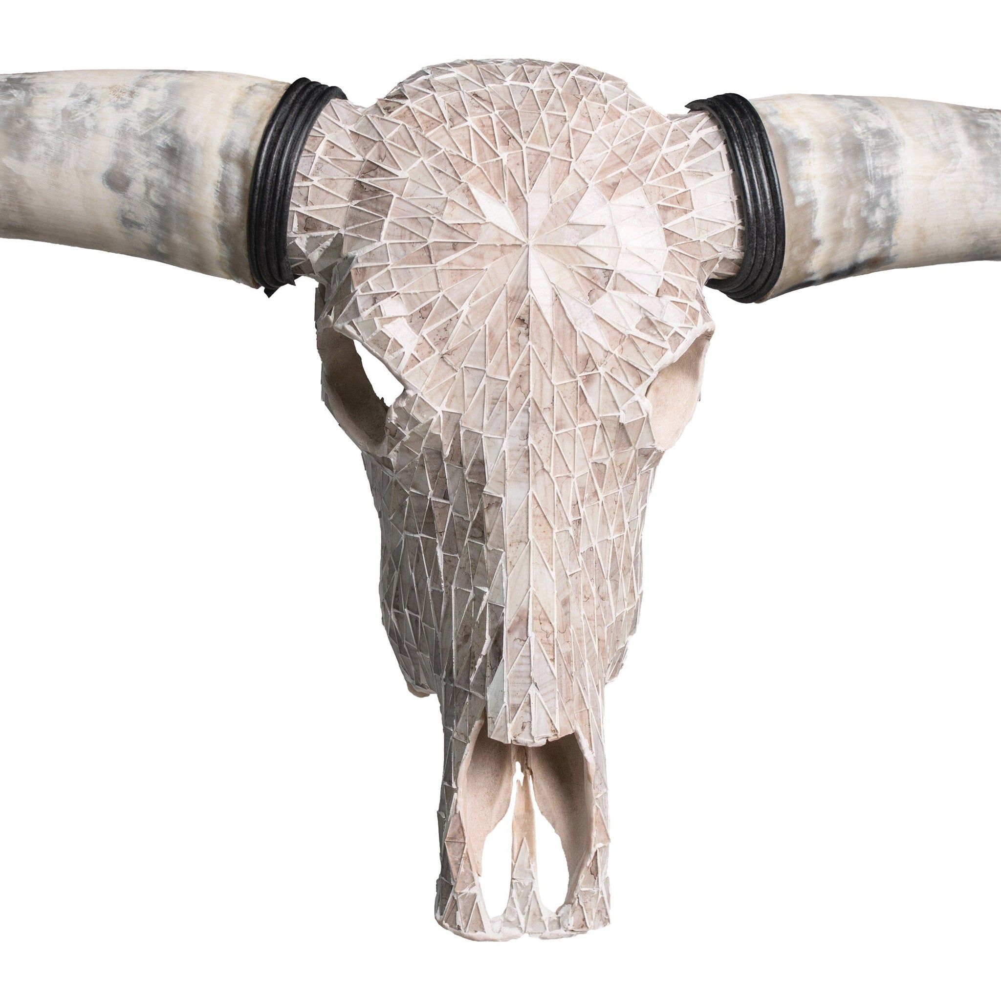 Longhorn Skull - Beige Mirror // Mosaic Finish