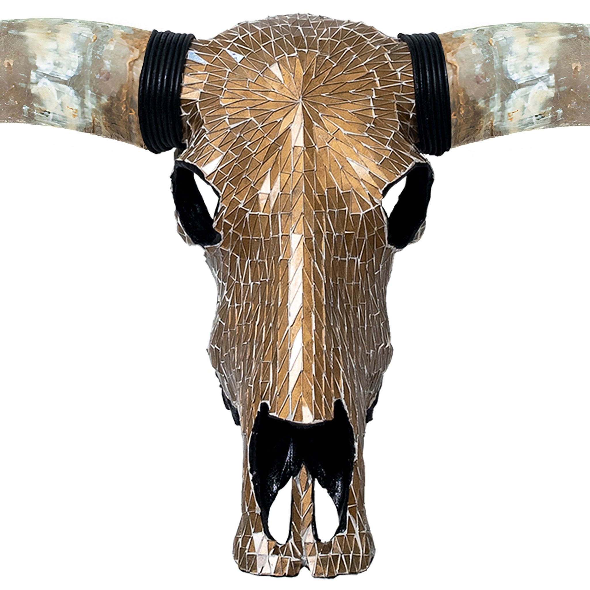 Longhorn Skull - Mocha Mirror // Mosaic Finish