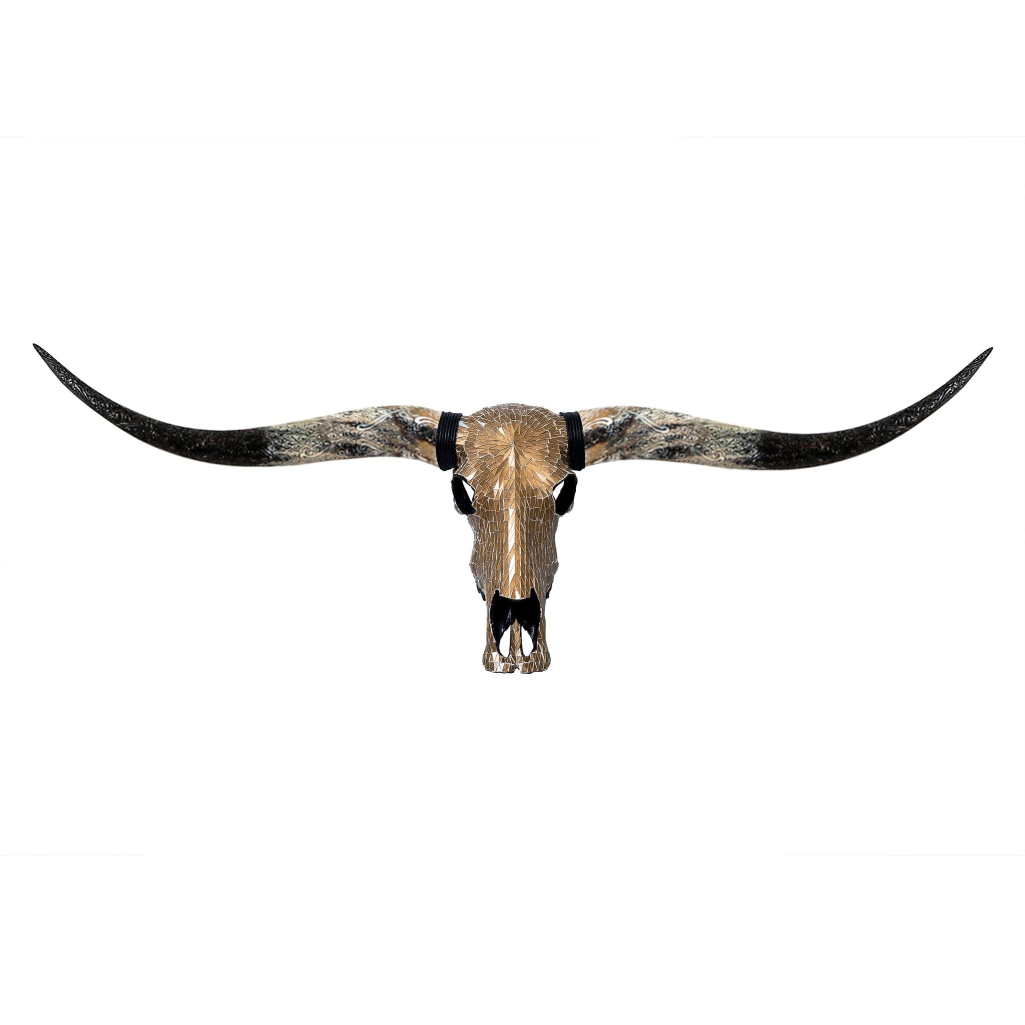 Longhorn Skull - Mocha Mirror // Mosaic Finish