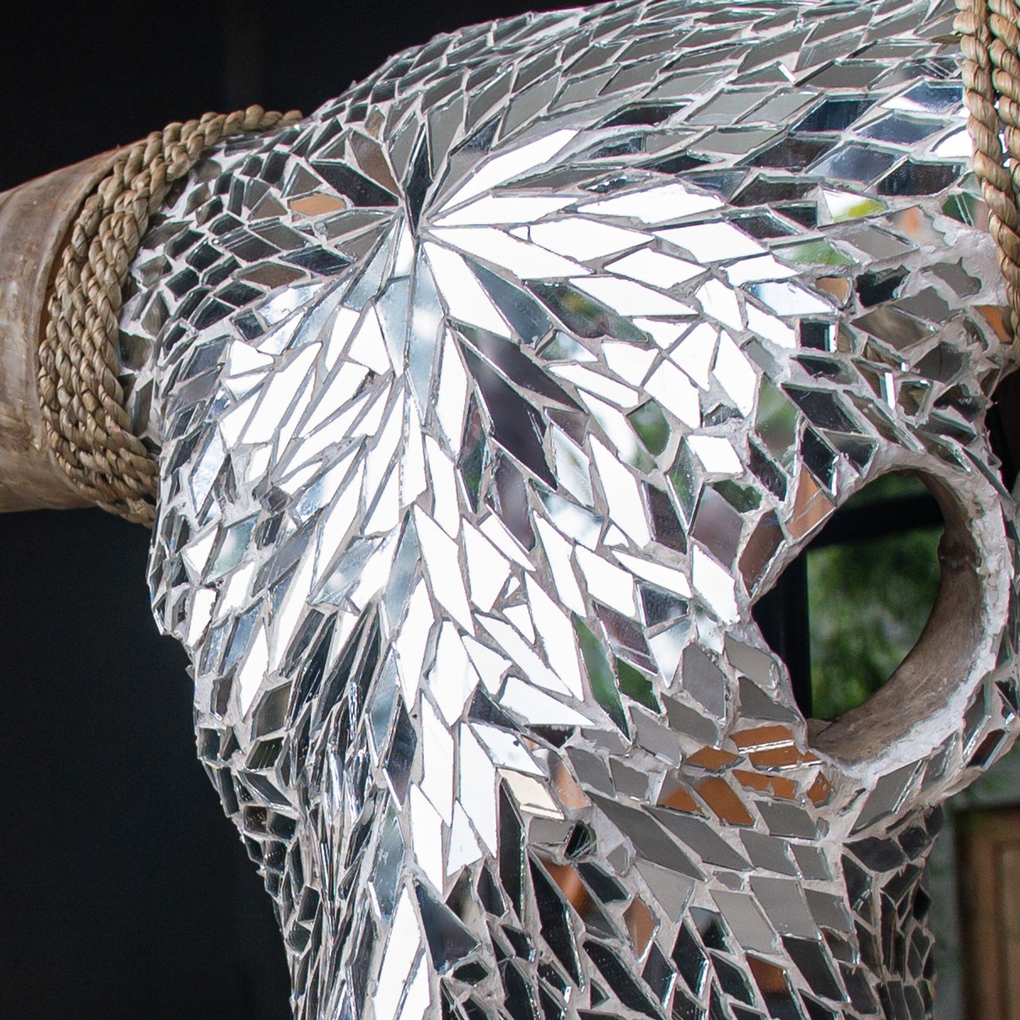 Longhorn Skull // XL Horns -  Mirror // Mosaic Finish