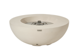 Lunar Bowl 42” Concrete Fire Table – Frosted Cream White