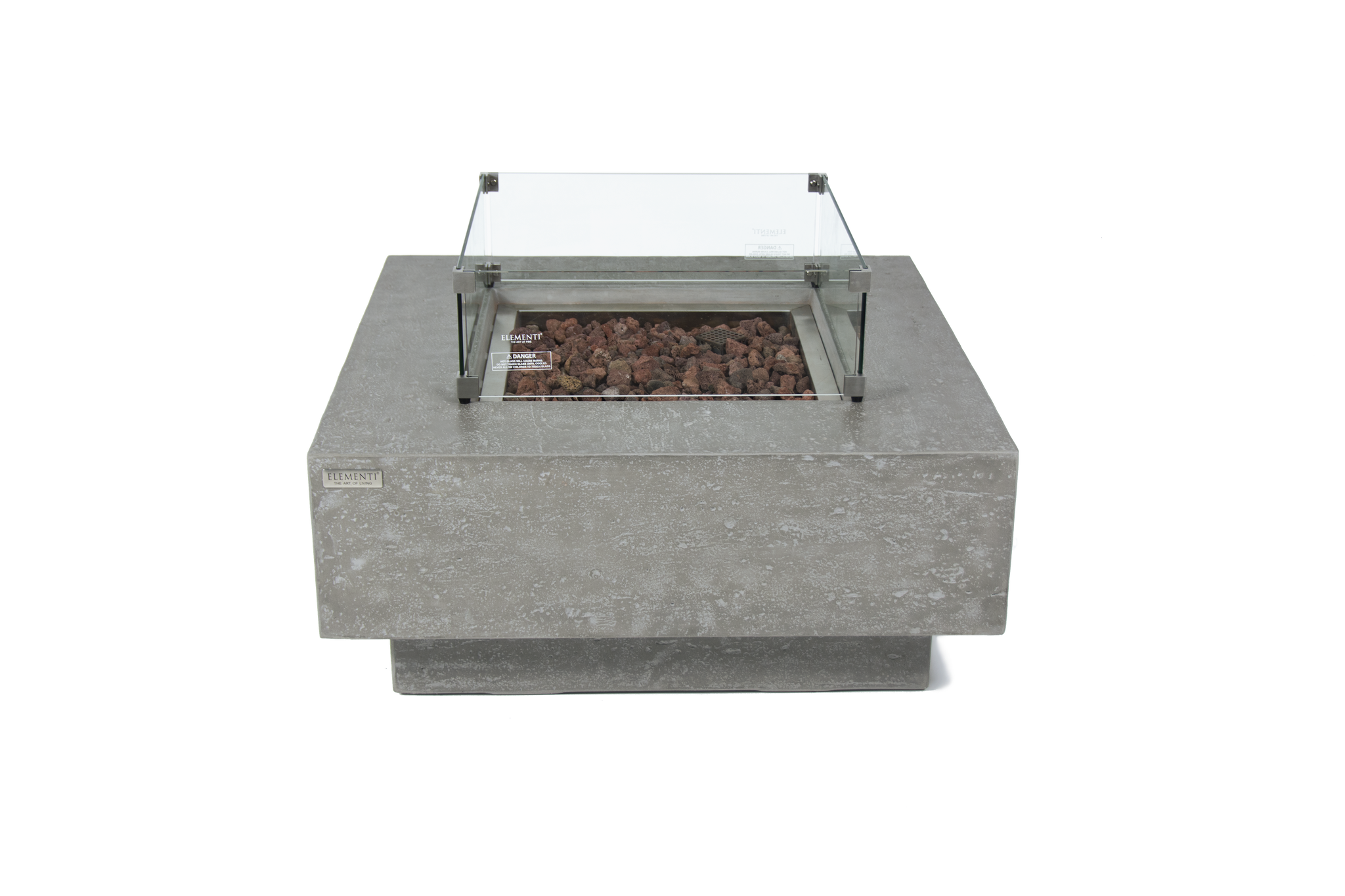 Manhattan 36” Concrete Fire Table – Light Gray