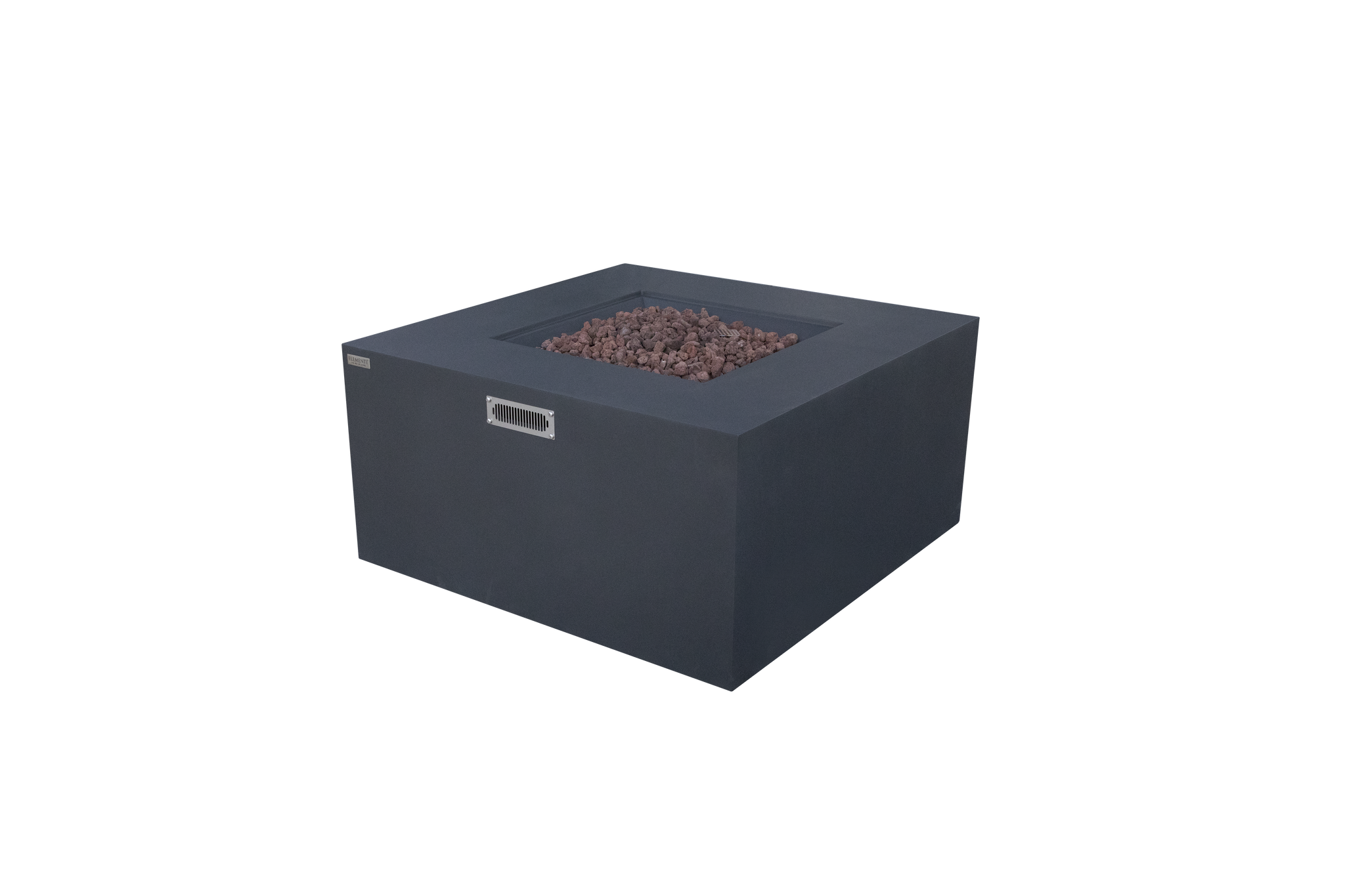 Rocky 43” Square Fire Table with Hidden Tank - Dark Gray