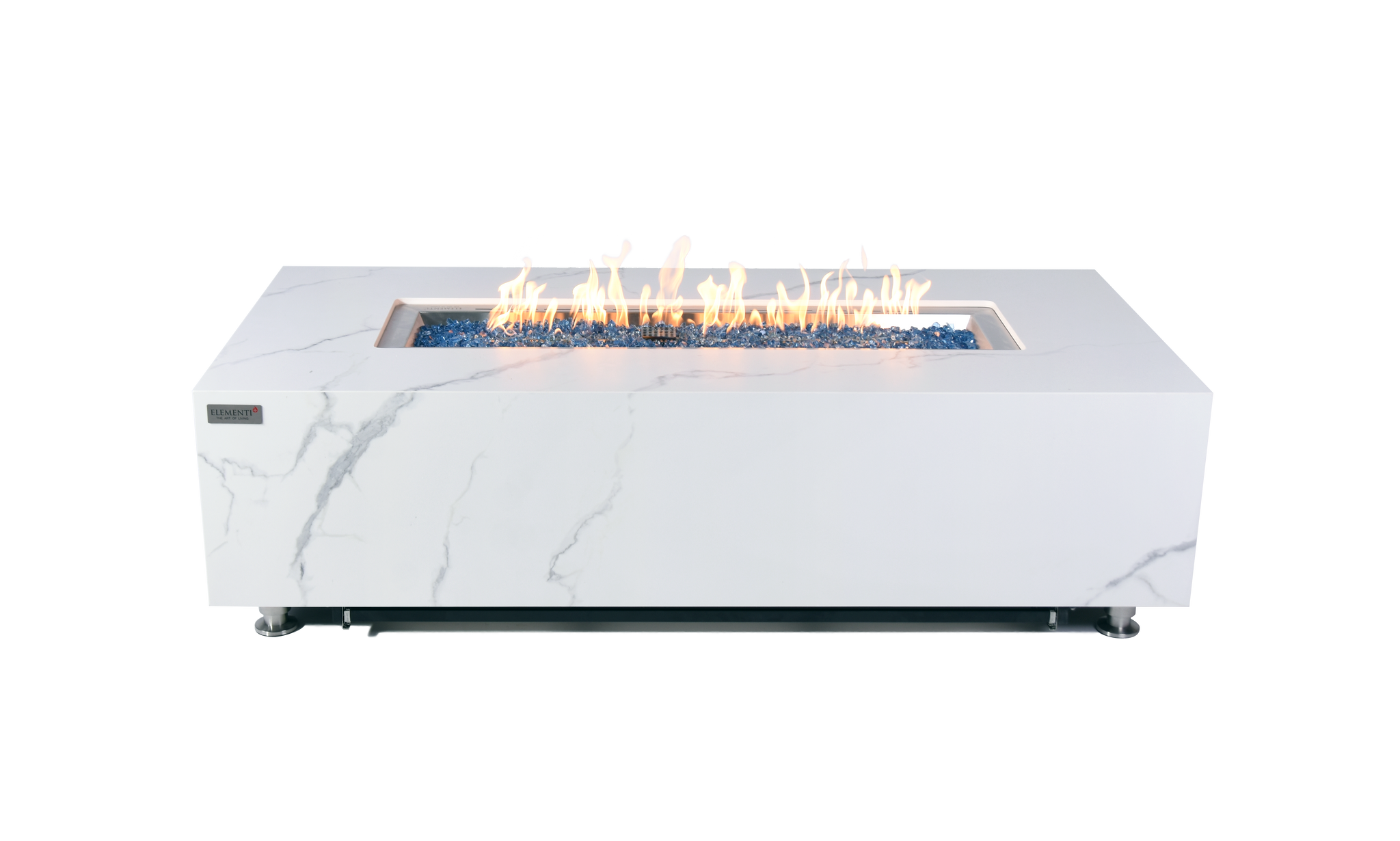 Carrara 60” Marble Porcelain Fire Table
- Bianco White