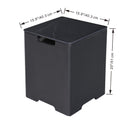 Square Tank Cover 15.9x15.9x20” - Bulgaria Black