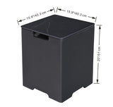 Square Tank Cover 15.9x15.9x20” - Bulgaria Black