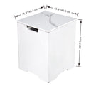 Square Tank Cover 15.9x15.9x20” - Bianco White