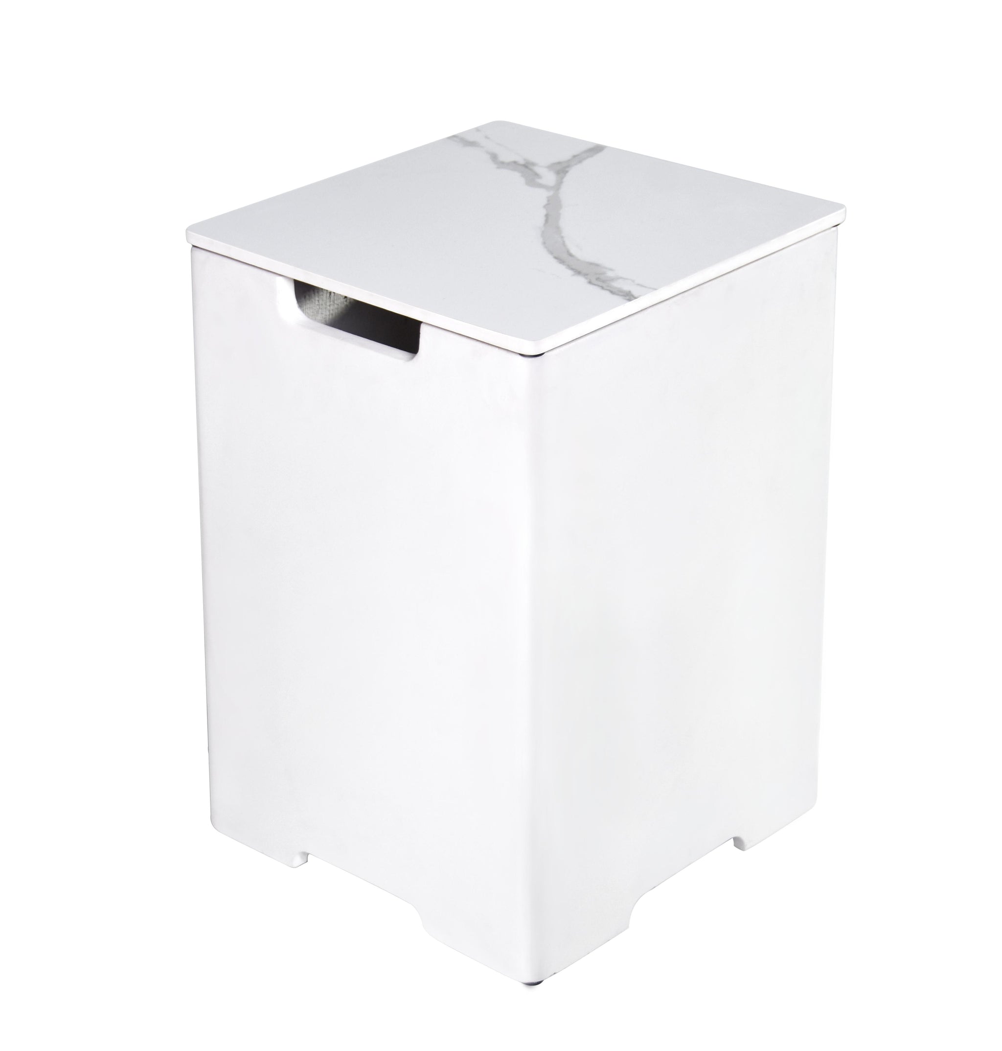 Square Tank Cover 15.9x15.9x25.4” - Bianco White