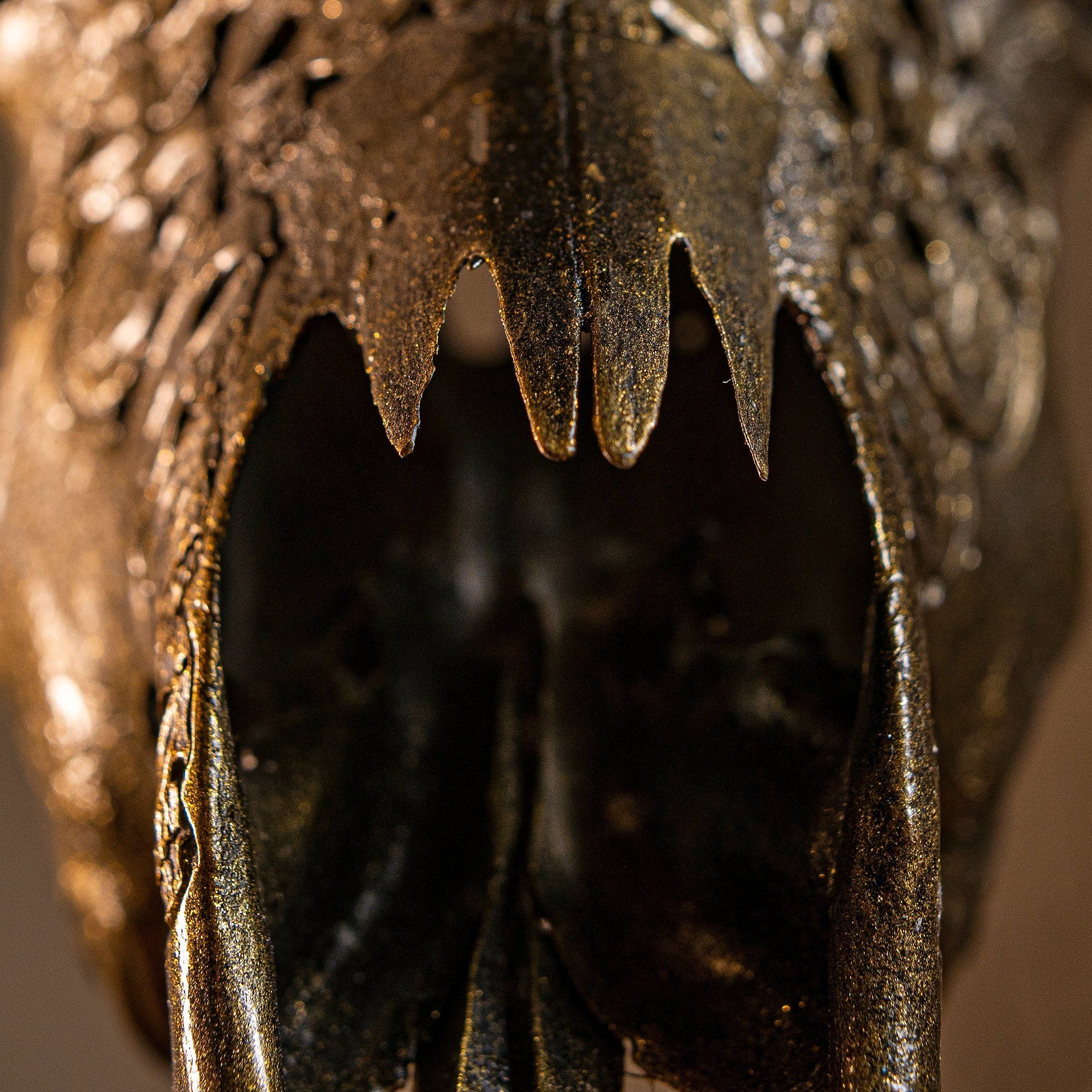 Hand Carved Ram Skull - Boho Tribal // Metallic Finish