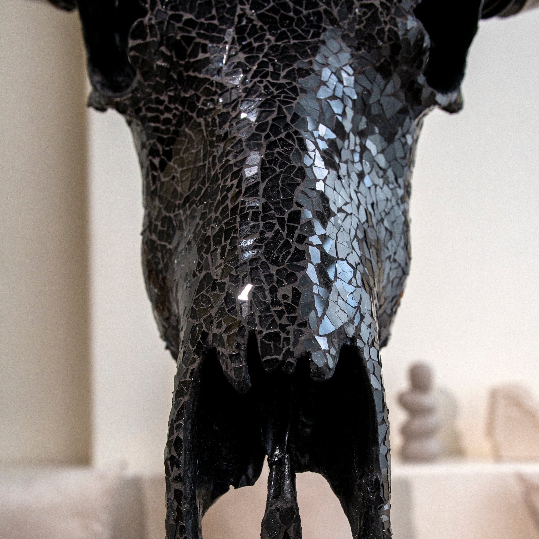 Longhorn Skull - Black Mirror // Mosaic Finish