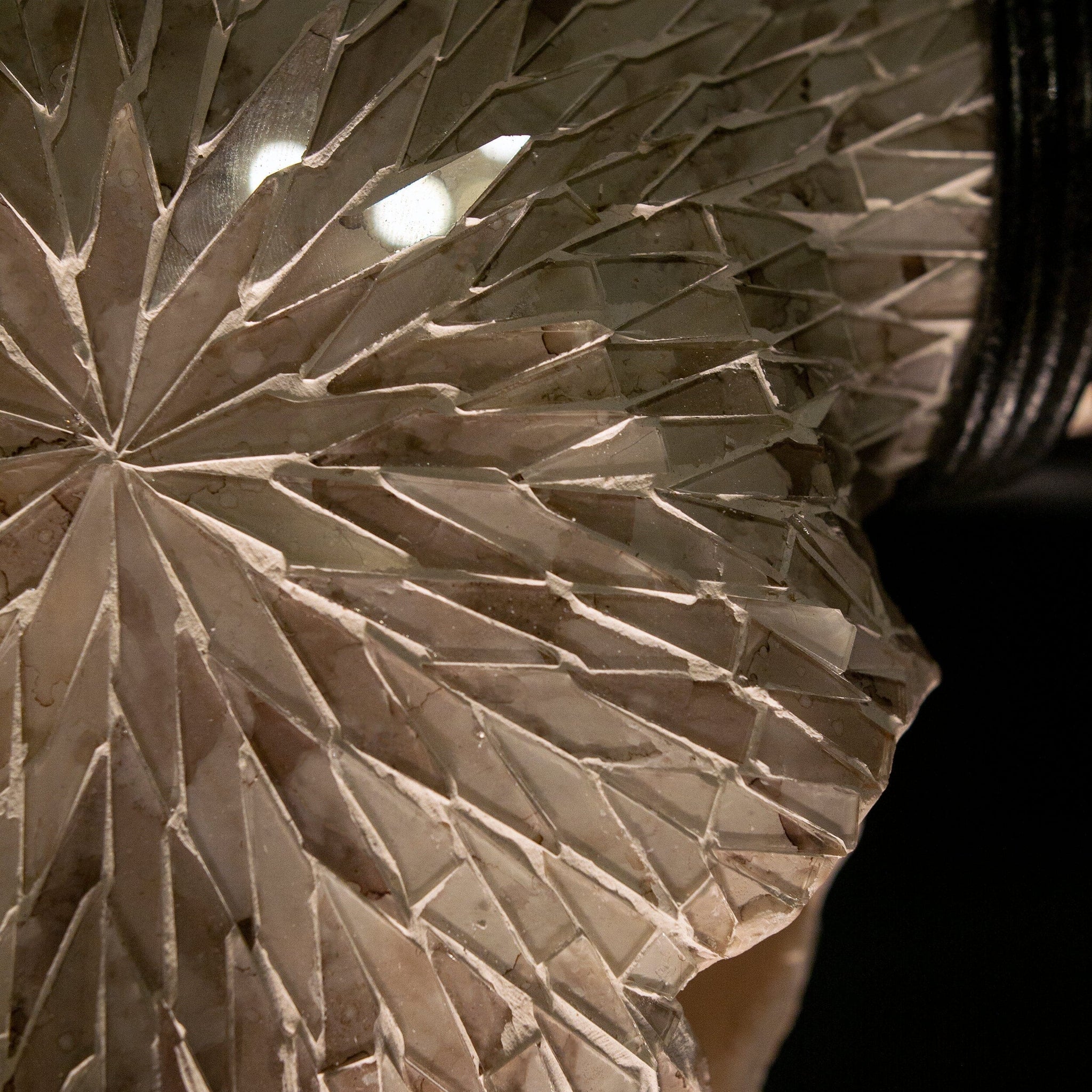 Longhorn Skull // XL Horns - Beige Mirror // Mosaic Finish