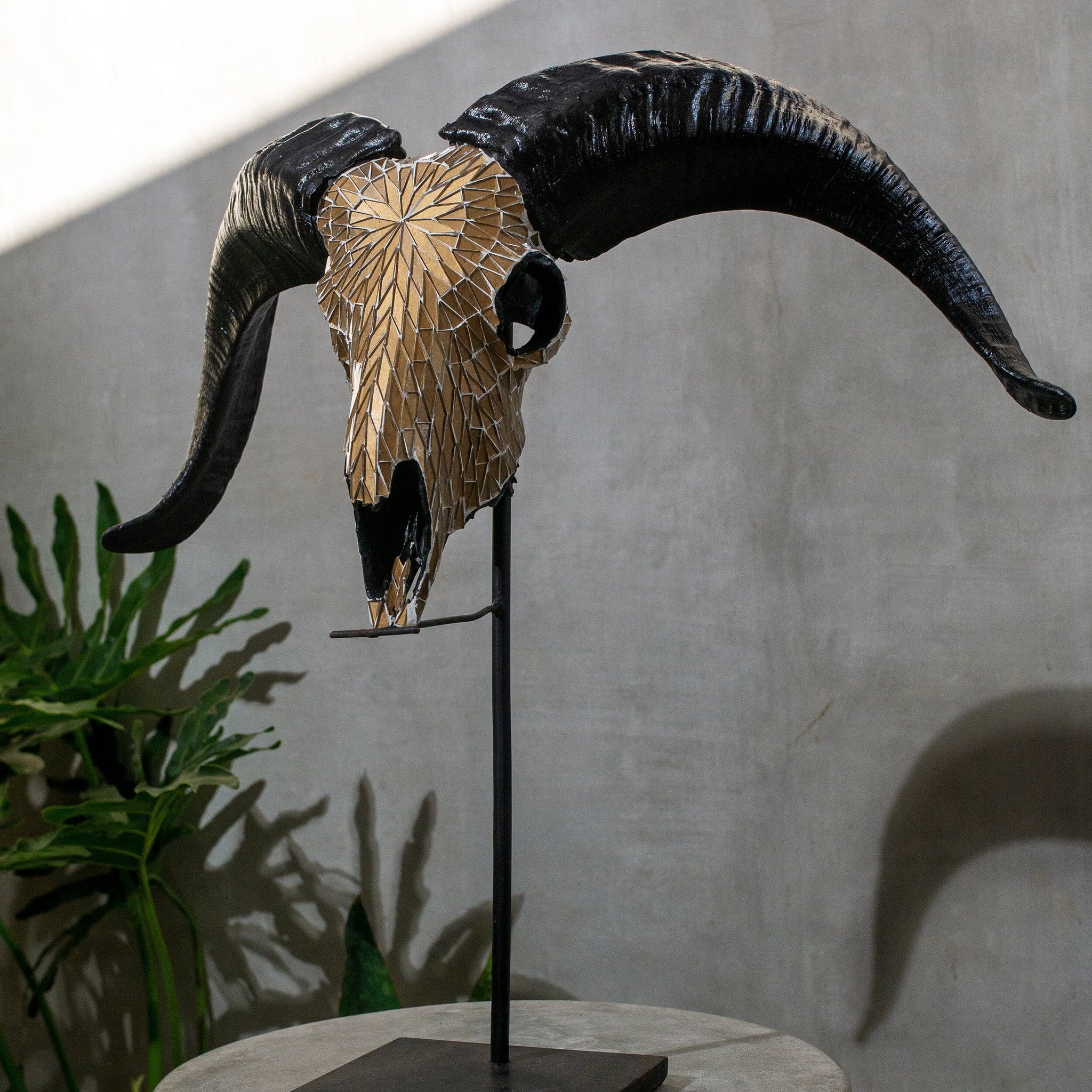Ram Skull - Mocha Mirror // Mosaic Finish