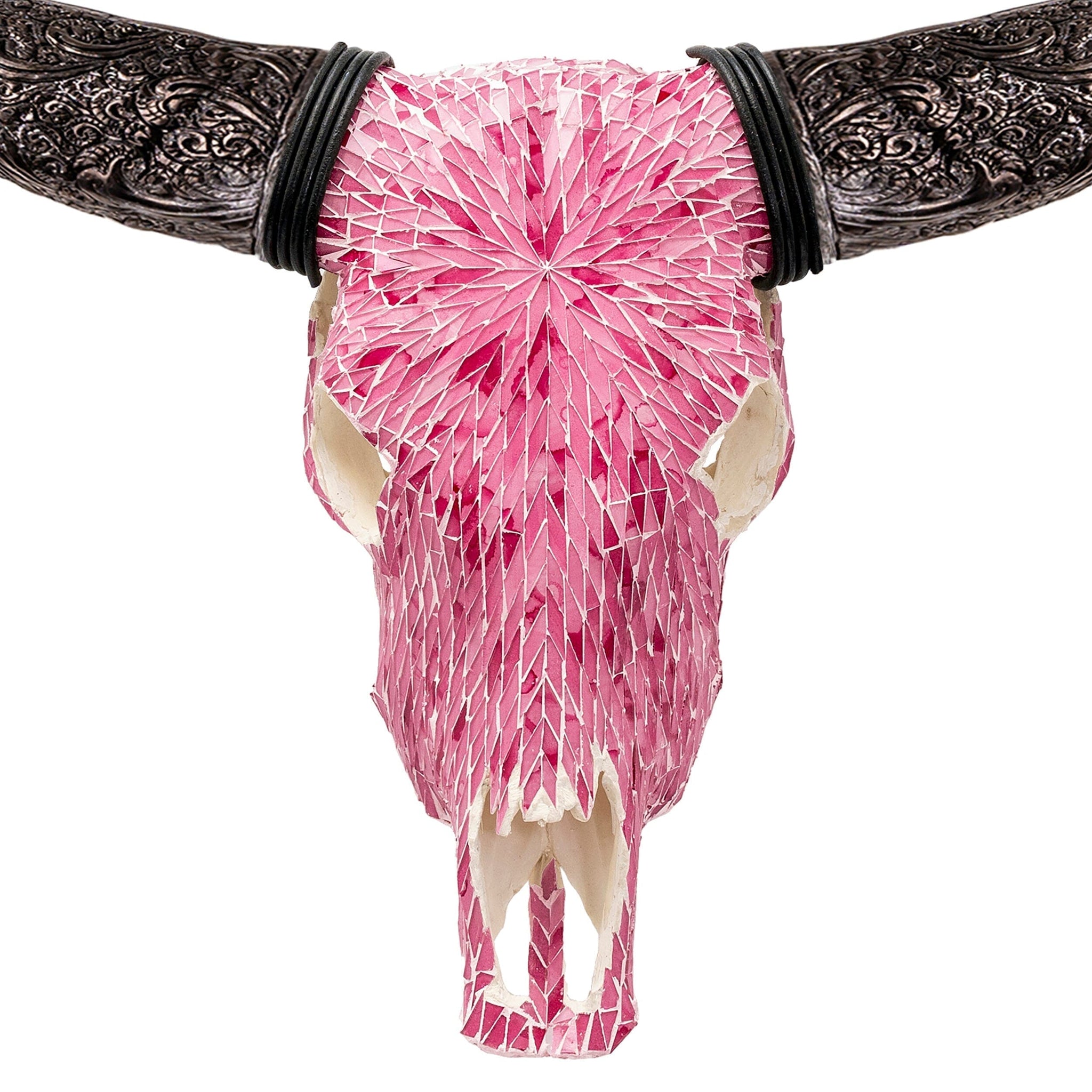Cow Skull - Pink Mirror // Mosaic Finish