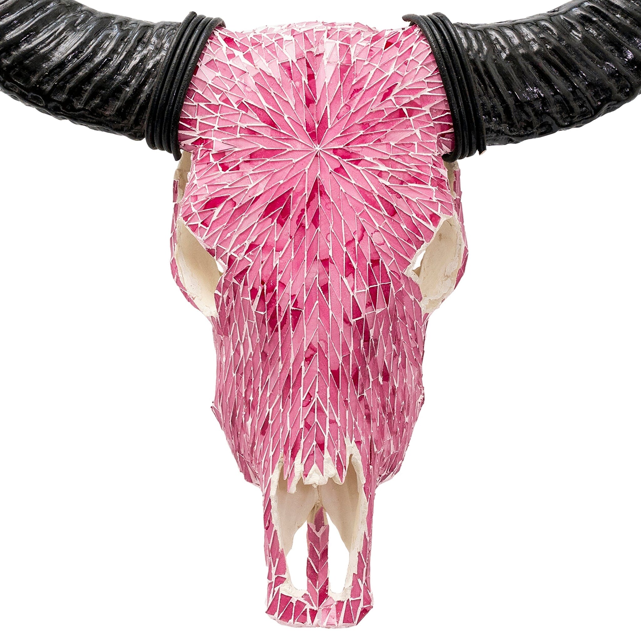 Cow Skull - Pink Mirror // Mosaic Finish