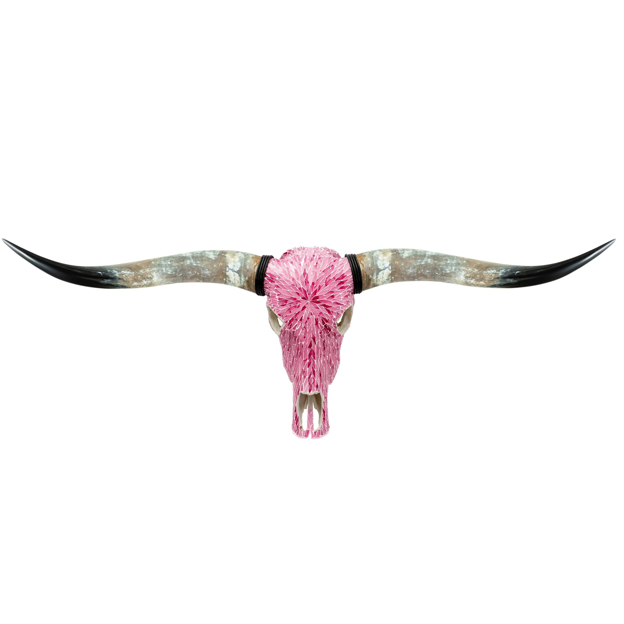 Longhorn Skull - Pink Mirror // Mosaic Finish