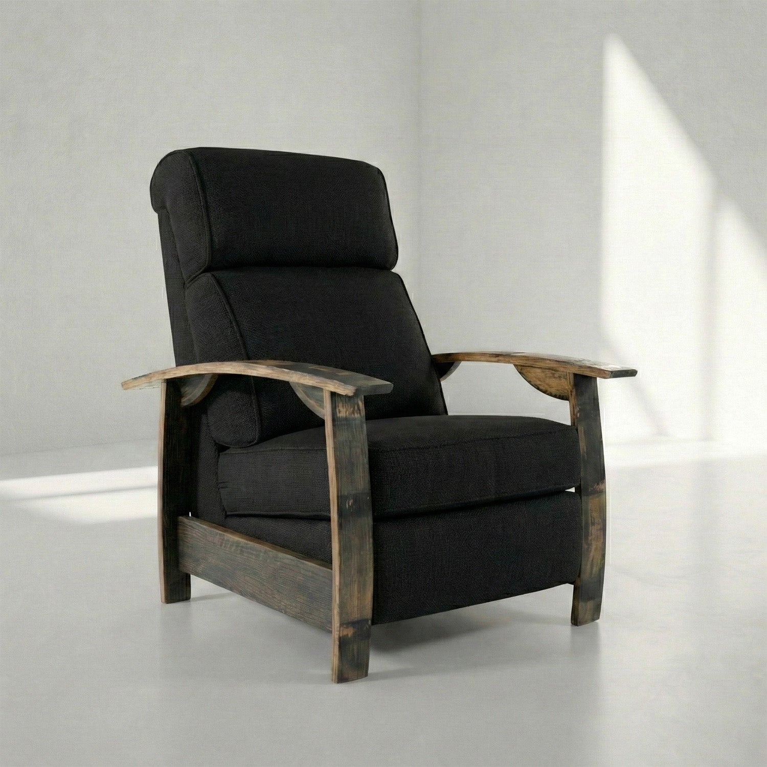 Whiskey Barrel Recliner — Premium Plush Fabric
