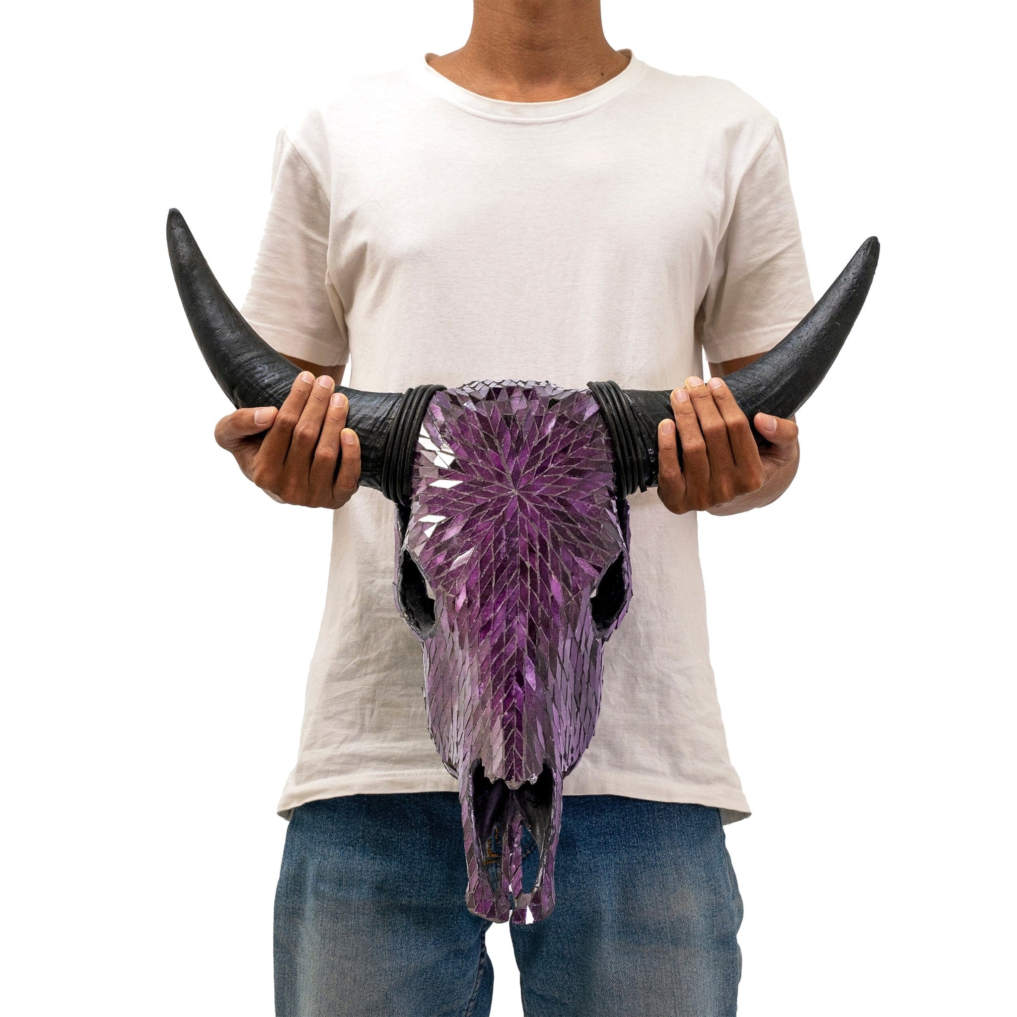 Cow Skull - Purple Mirror // Mosaic Finish
