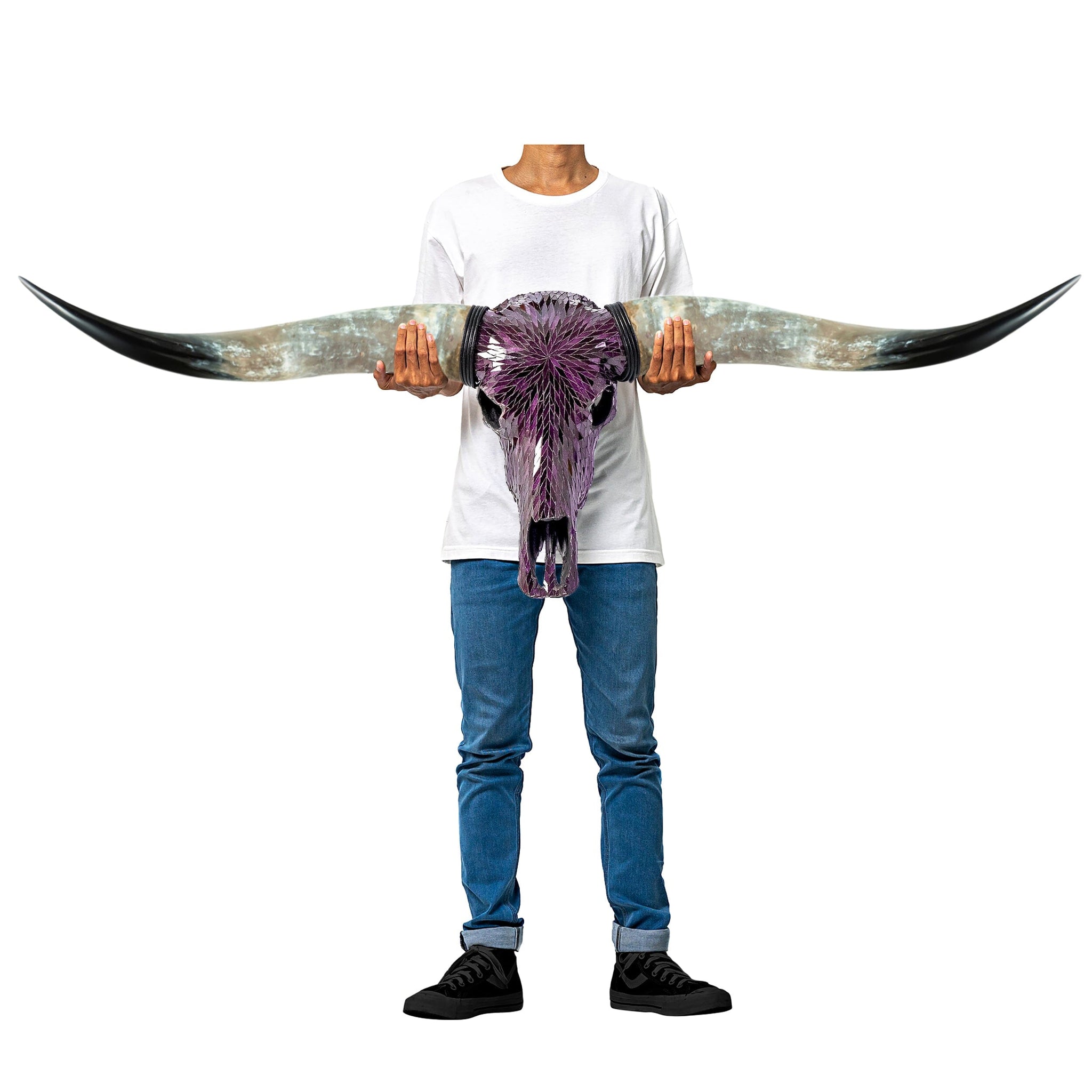 Longhorn Skull - Purple Mirror // Mosaic Finish