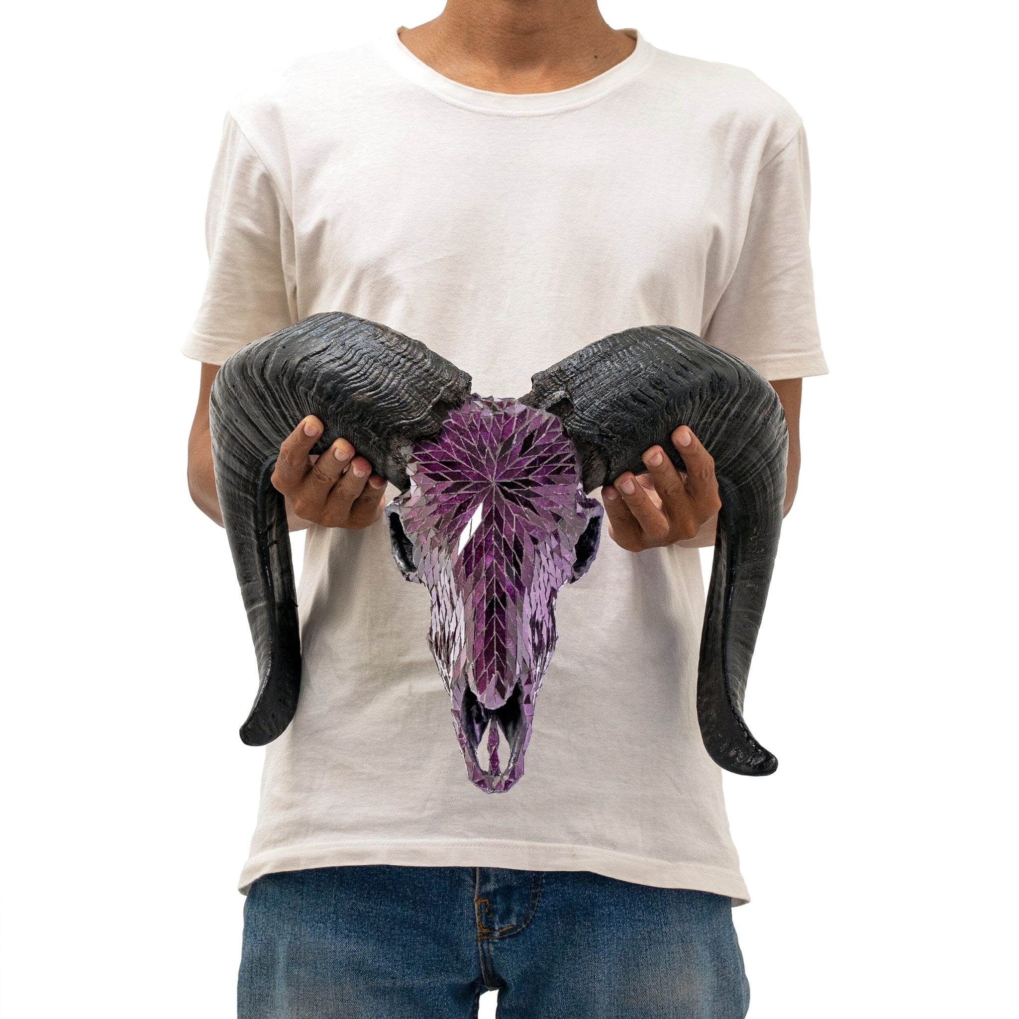 Ram Skull - Purple Mirror // Mosaic Finish