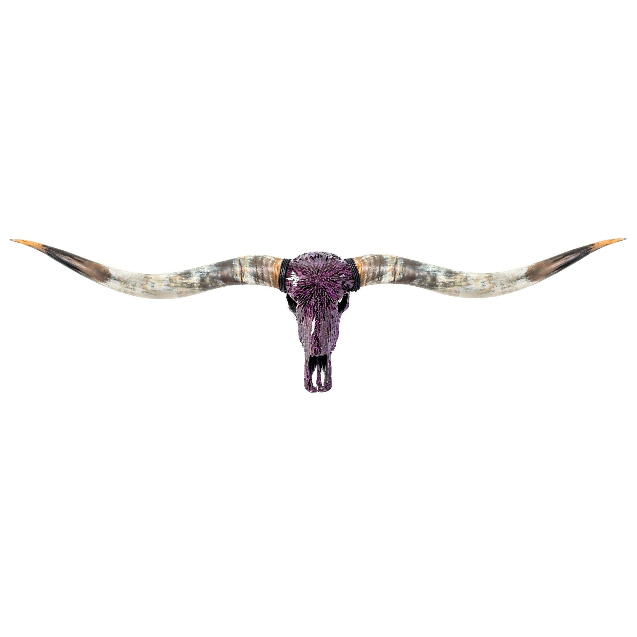 Longhorn Skull // XL Horns - Purple Mirror // Mosaic Finish