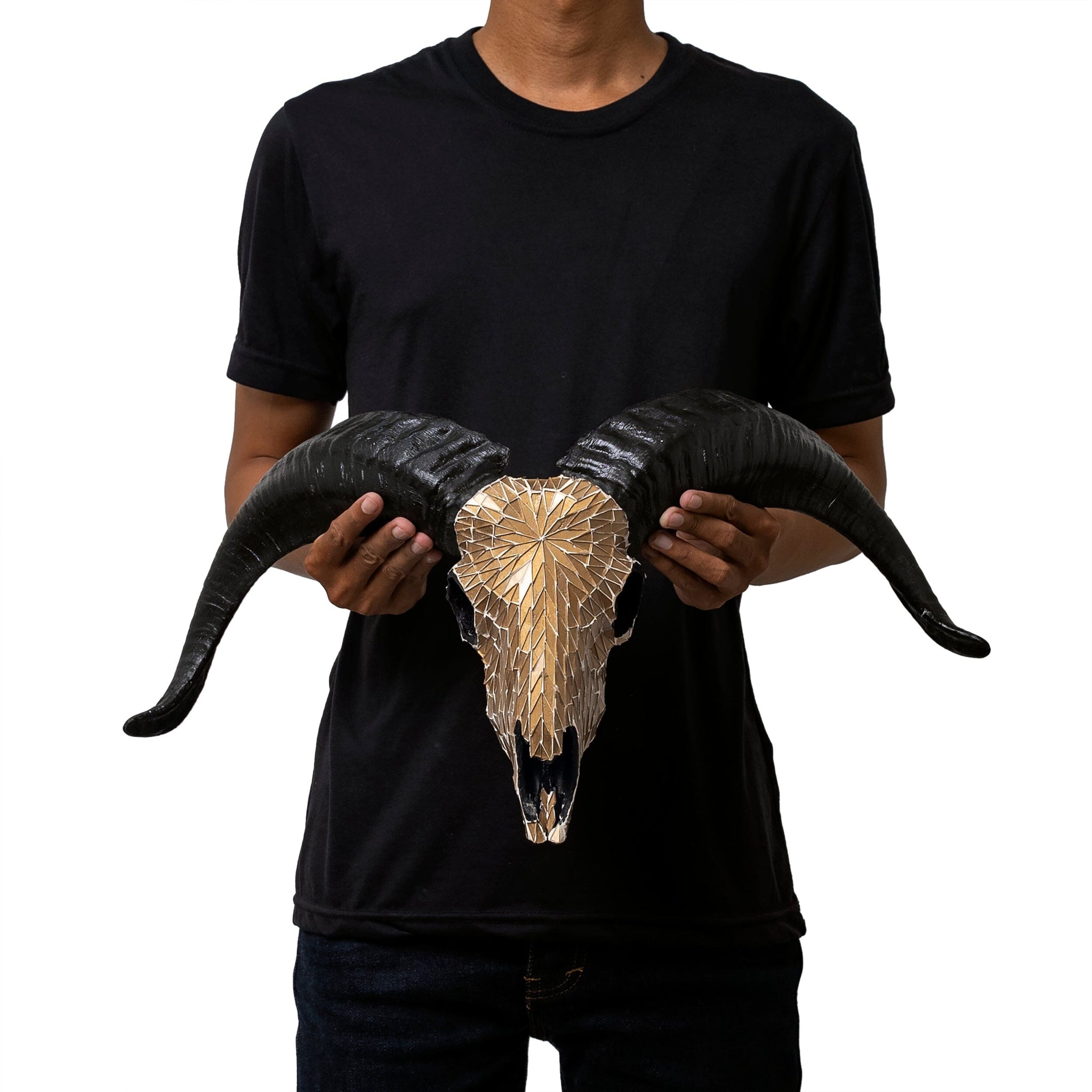 Ram Skull - Mocha Mirror // Mosaic Finish