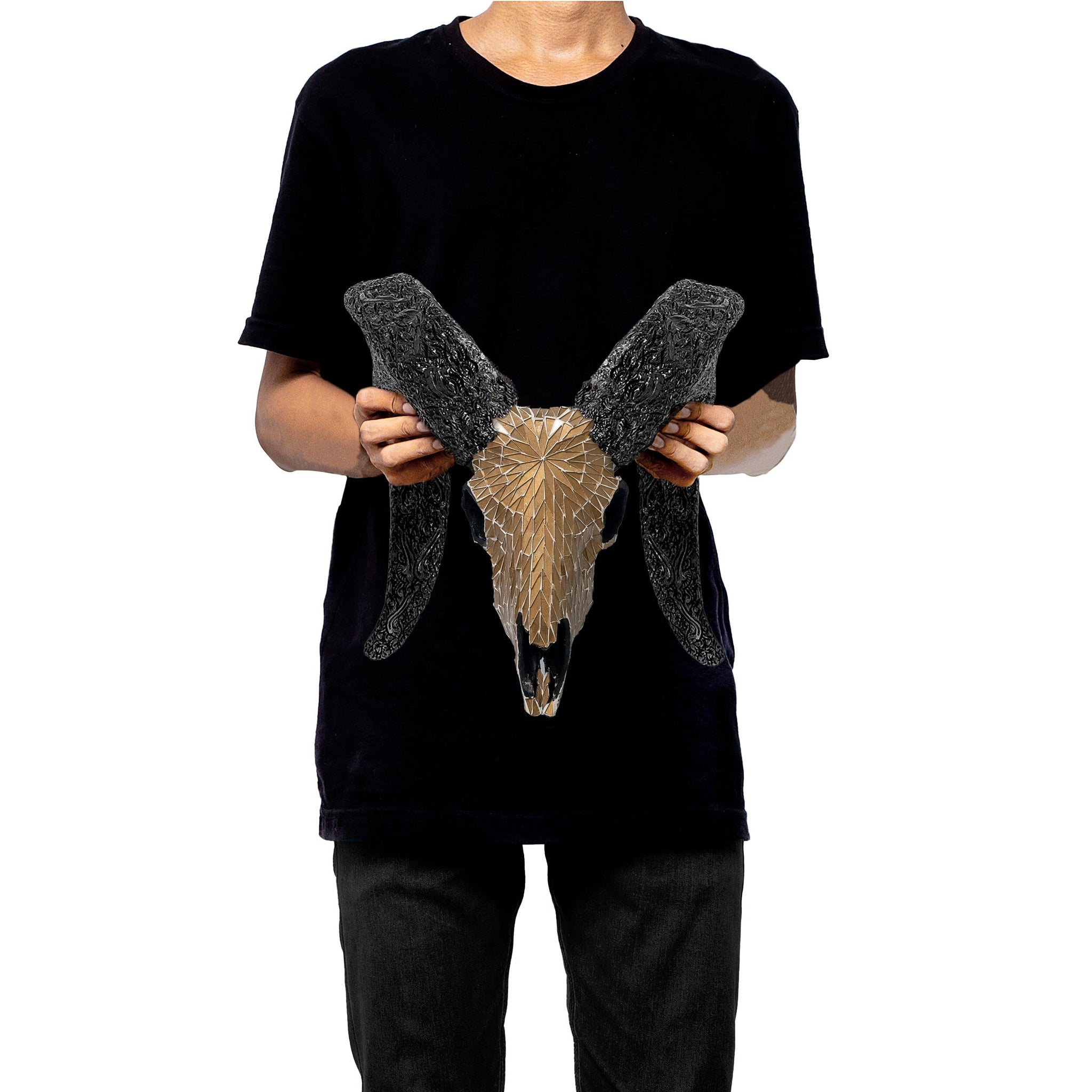 Ram Skull - Mocha Mirror // Mosaic Finish