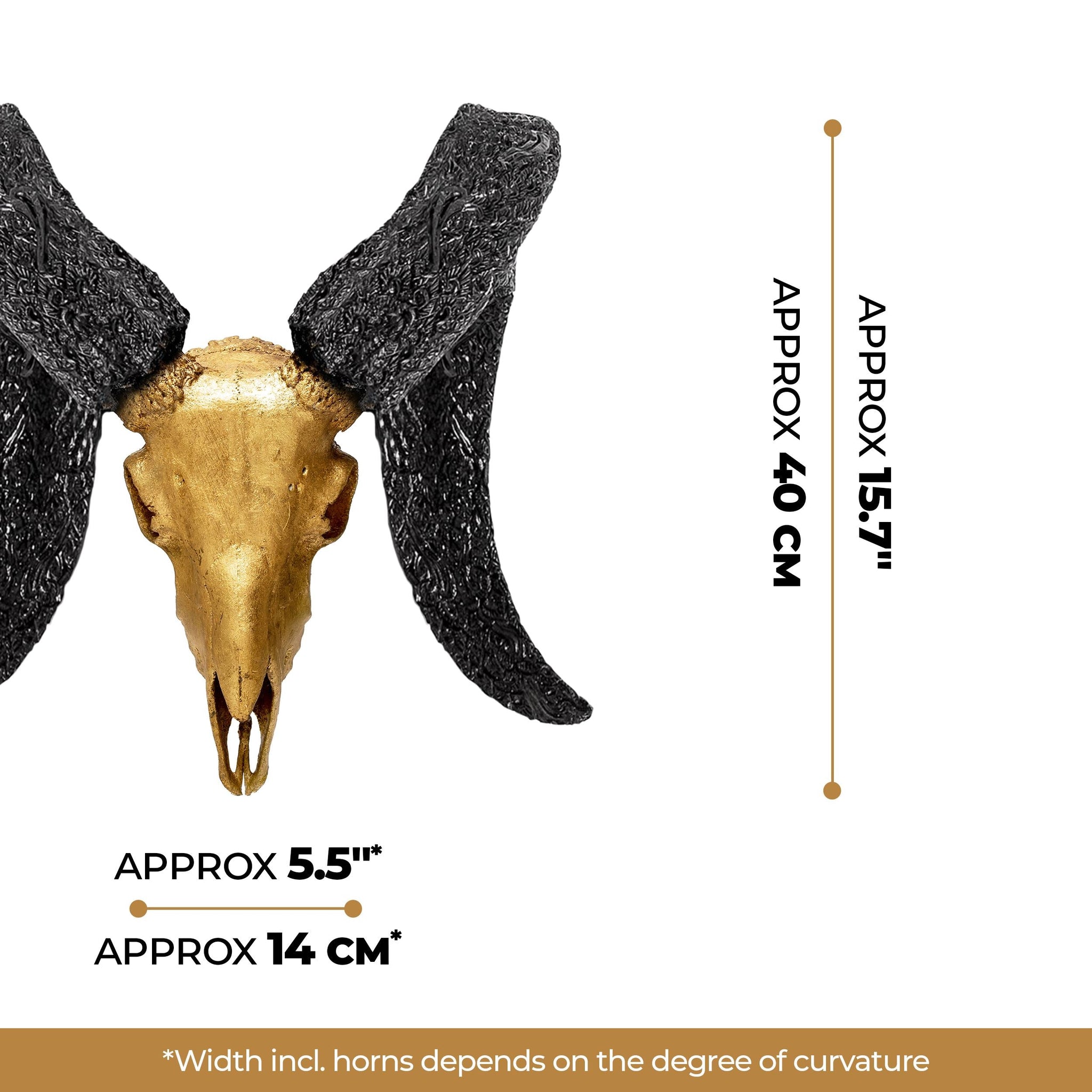 Ram Skull - Gold Leaf Storm