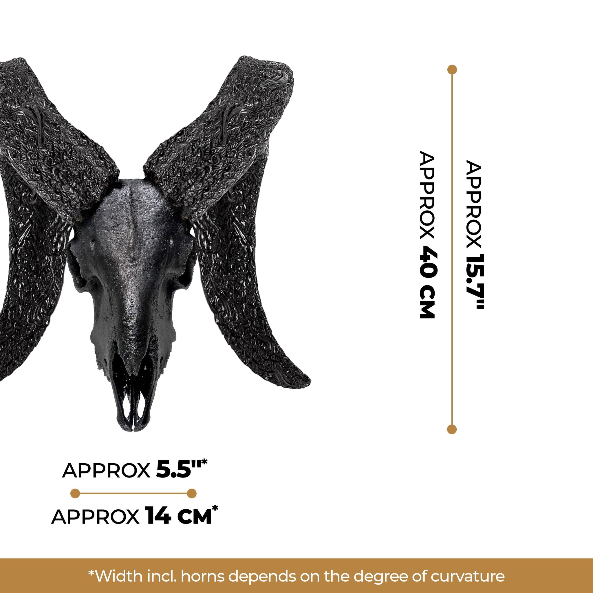 Ram Skull - Matte Black Storm