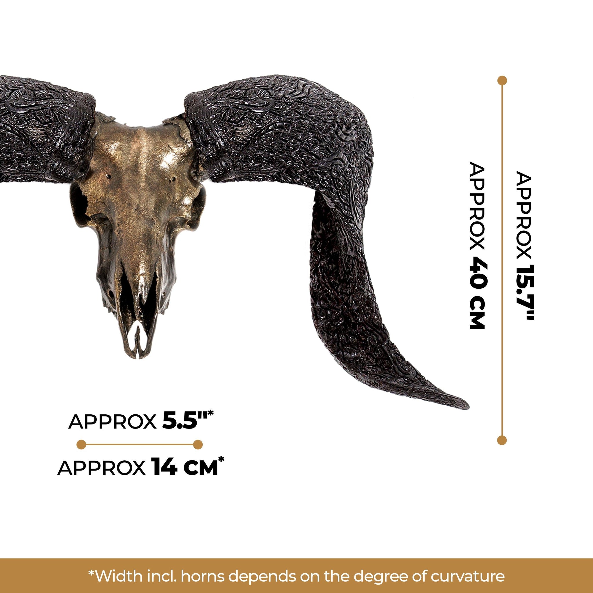 Ram Skull - Antique Bronze Storm // Metallic Finish