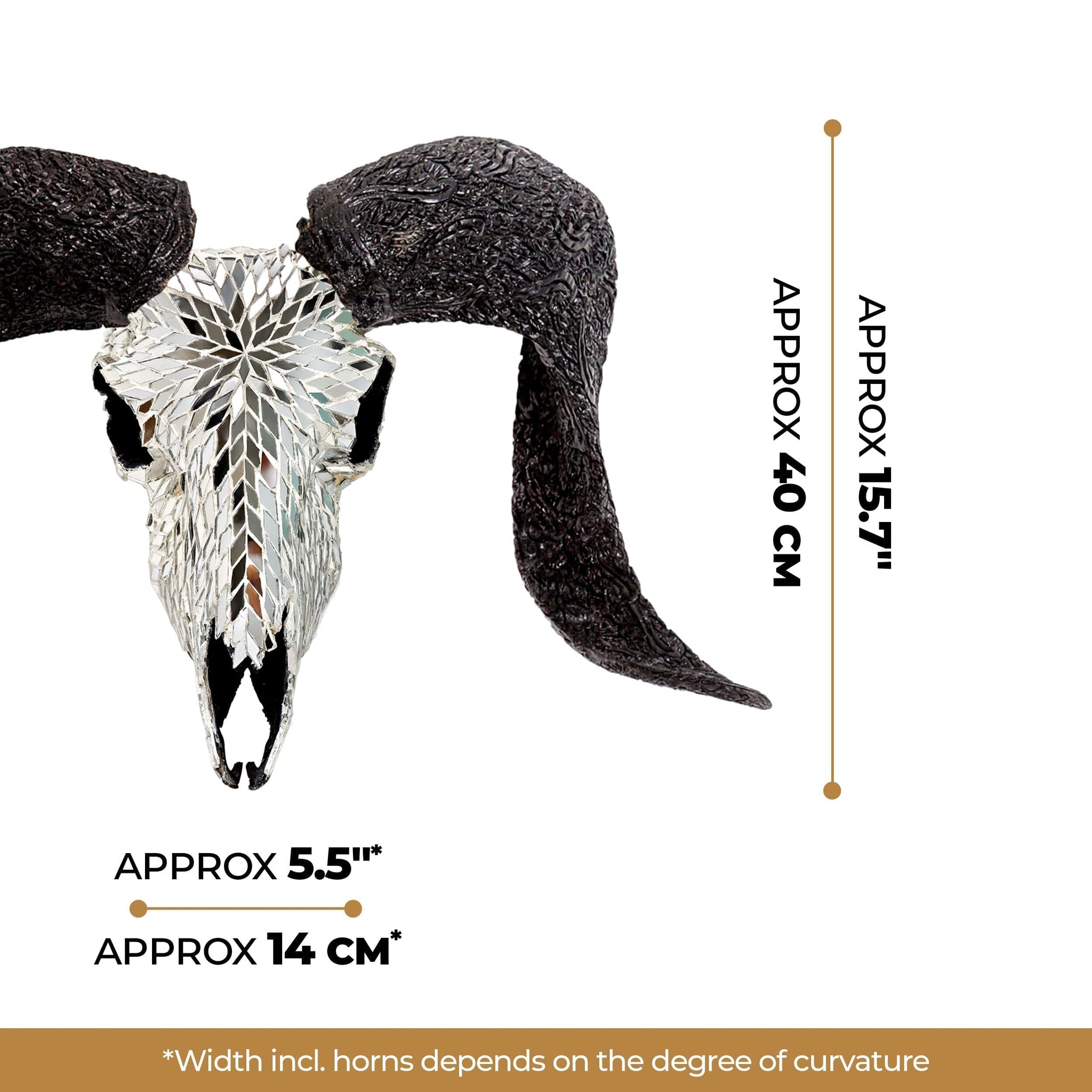 Ram Skull - Mirror // Mosaic Finish