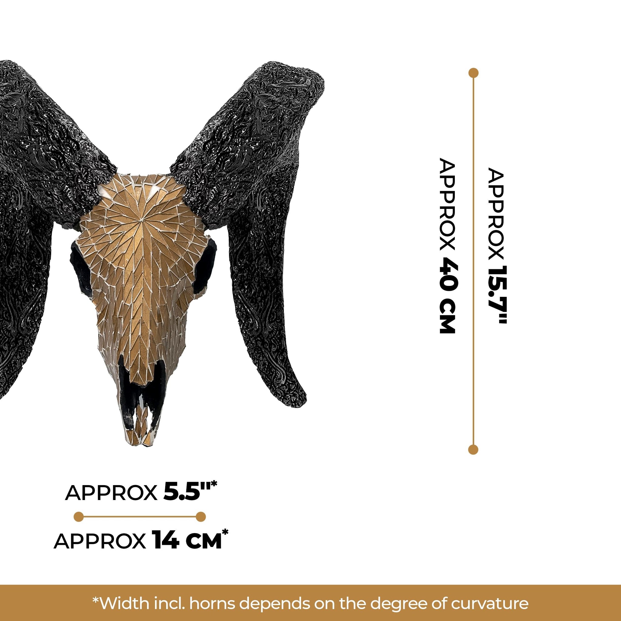 Ram Skull - Mocha Mirror // Mosaic Finish