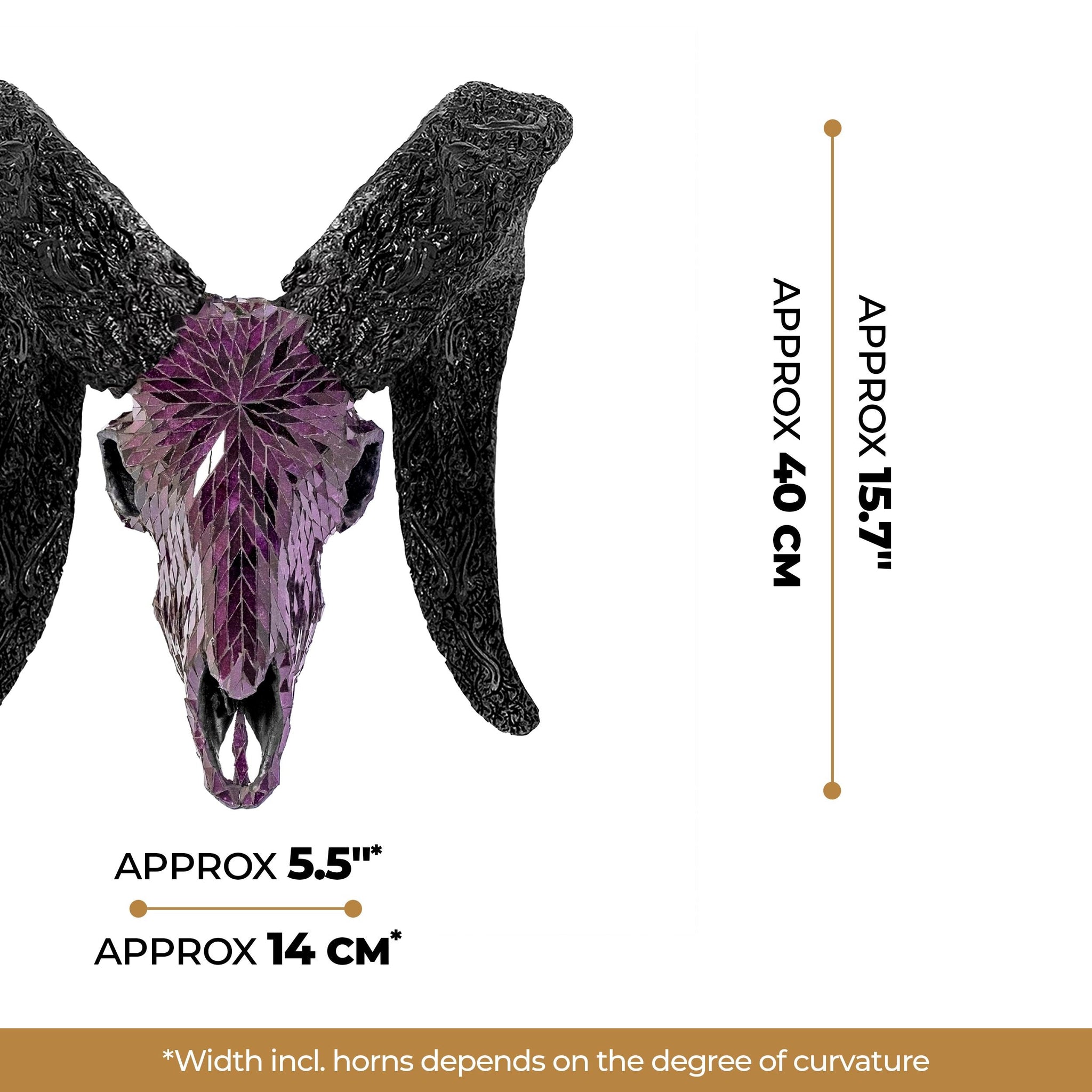 Ram Skull - Purple Mirror // Mosaic Finish