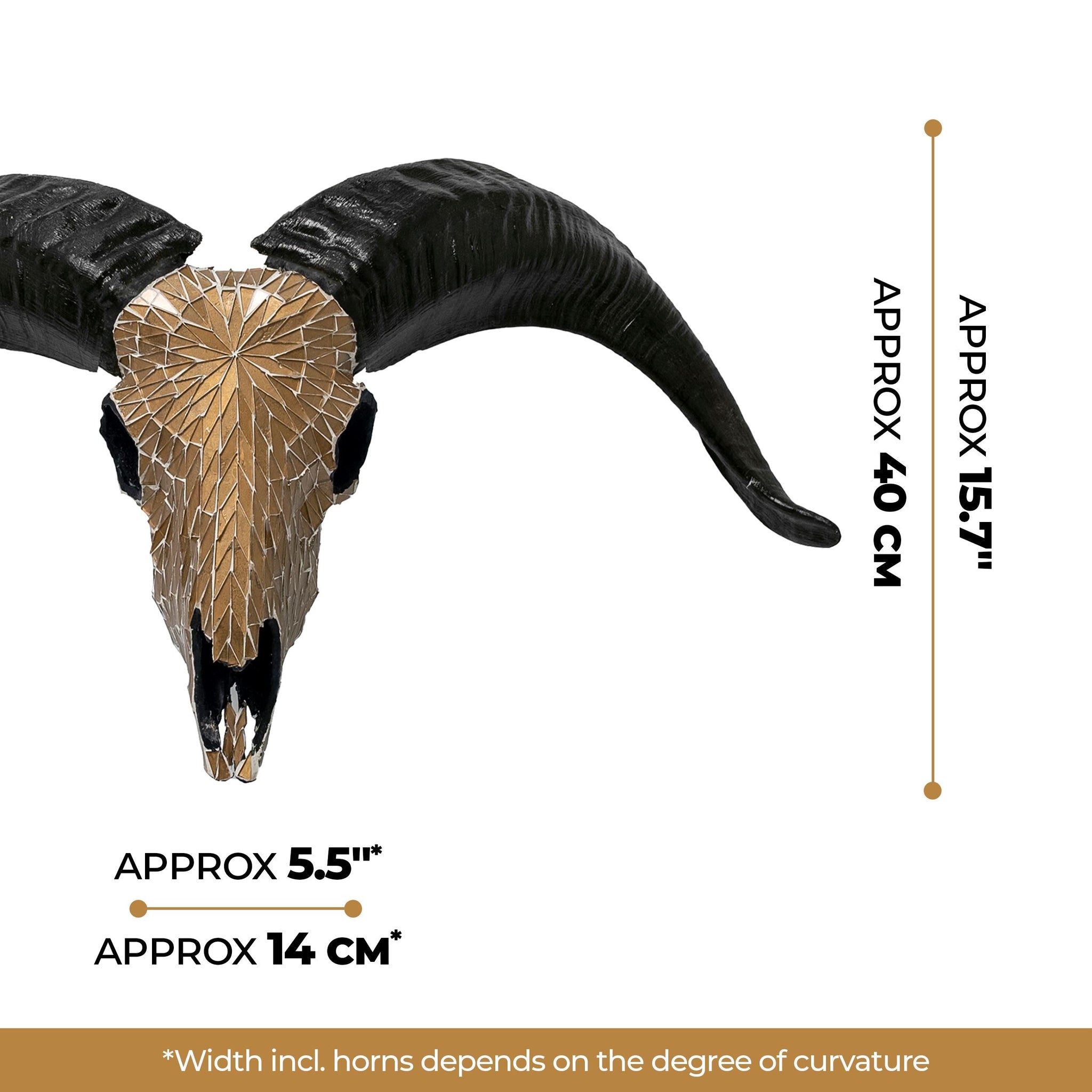 Ram Skull - Mocha Mirror // Mosaic Finish