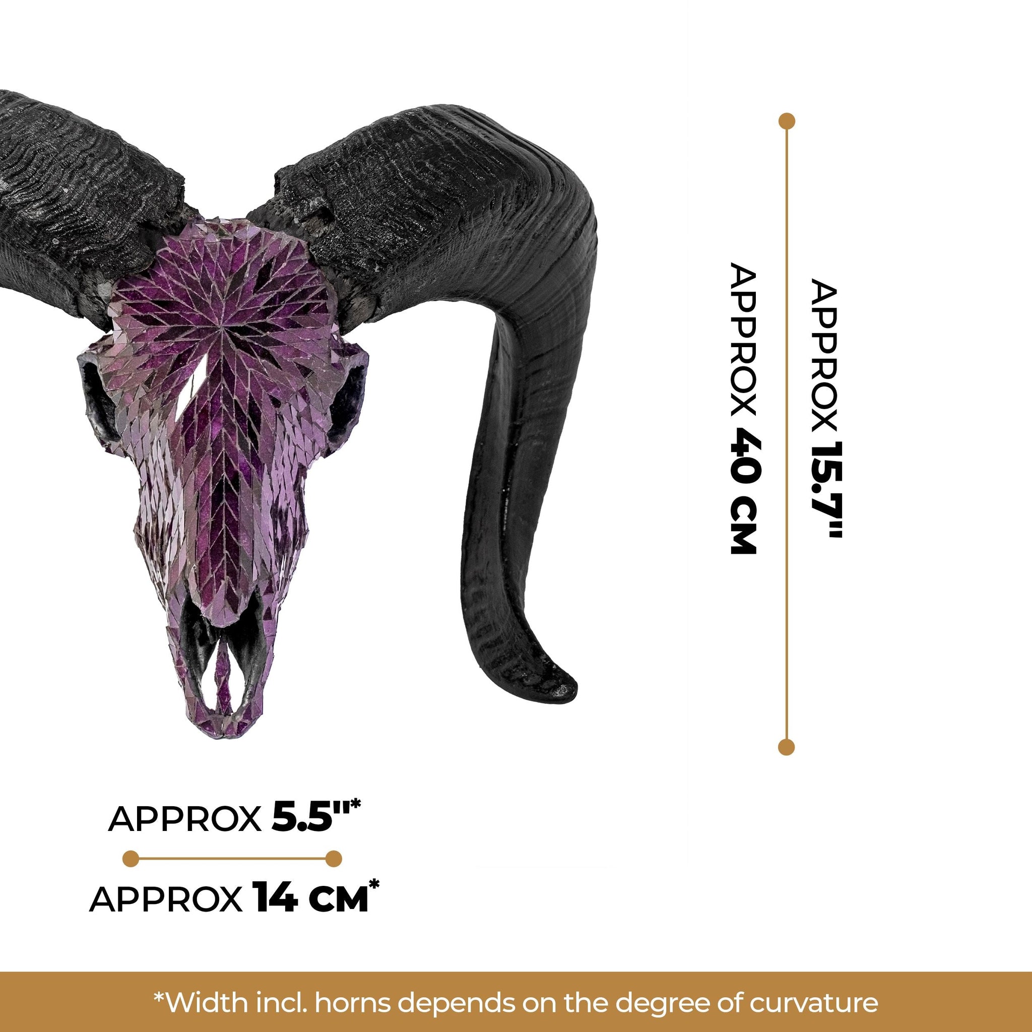 Ram Skull - Purple Mirror // Mosaic Finish