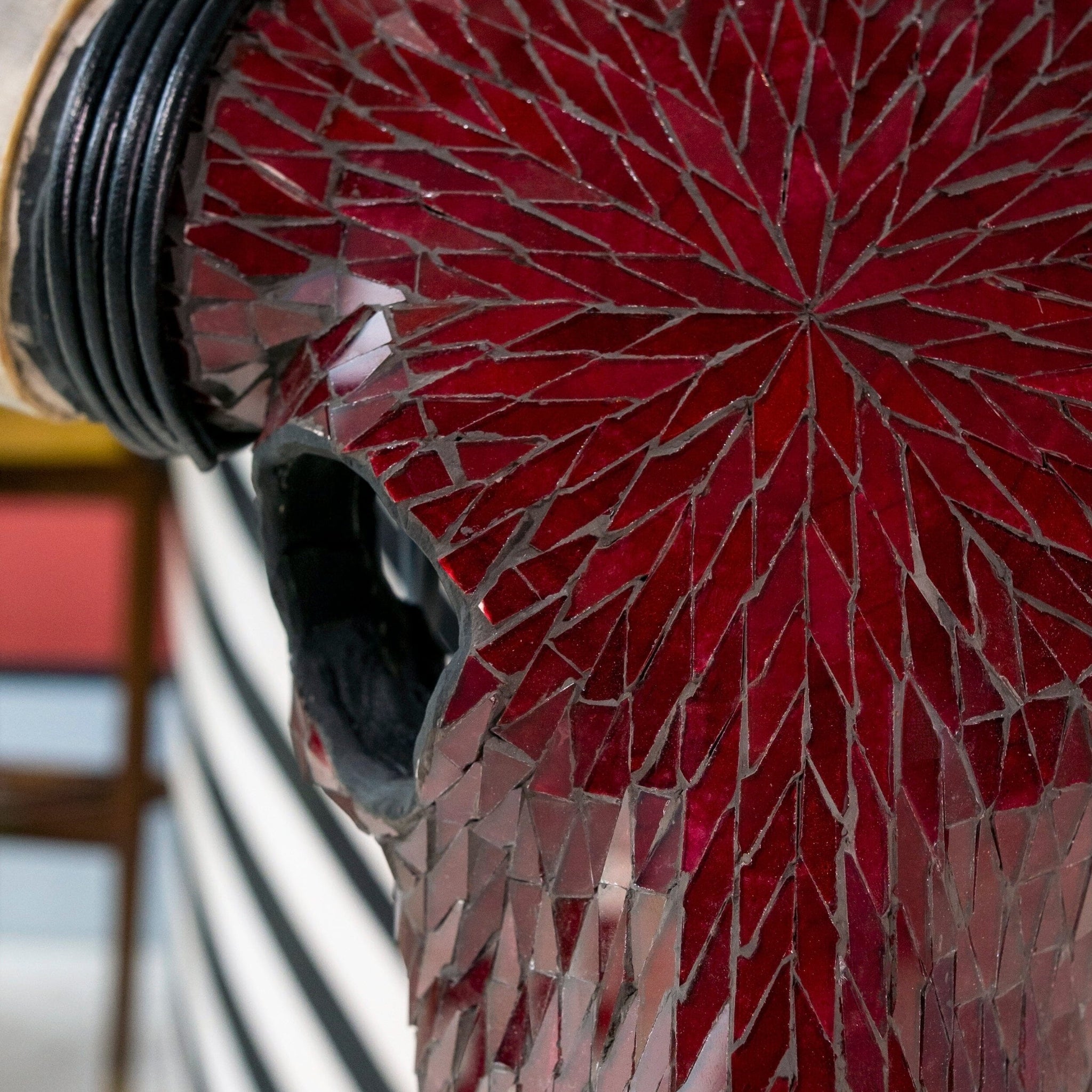 Longhorn Skull - Red Mirror // Mosaic Finish