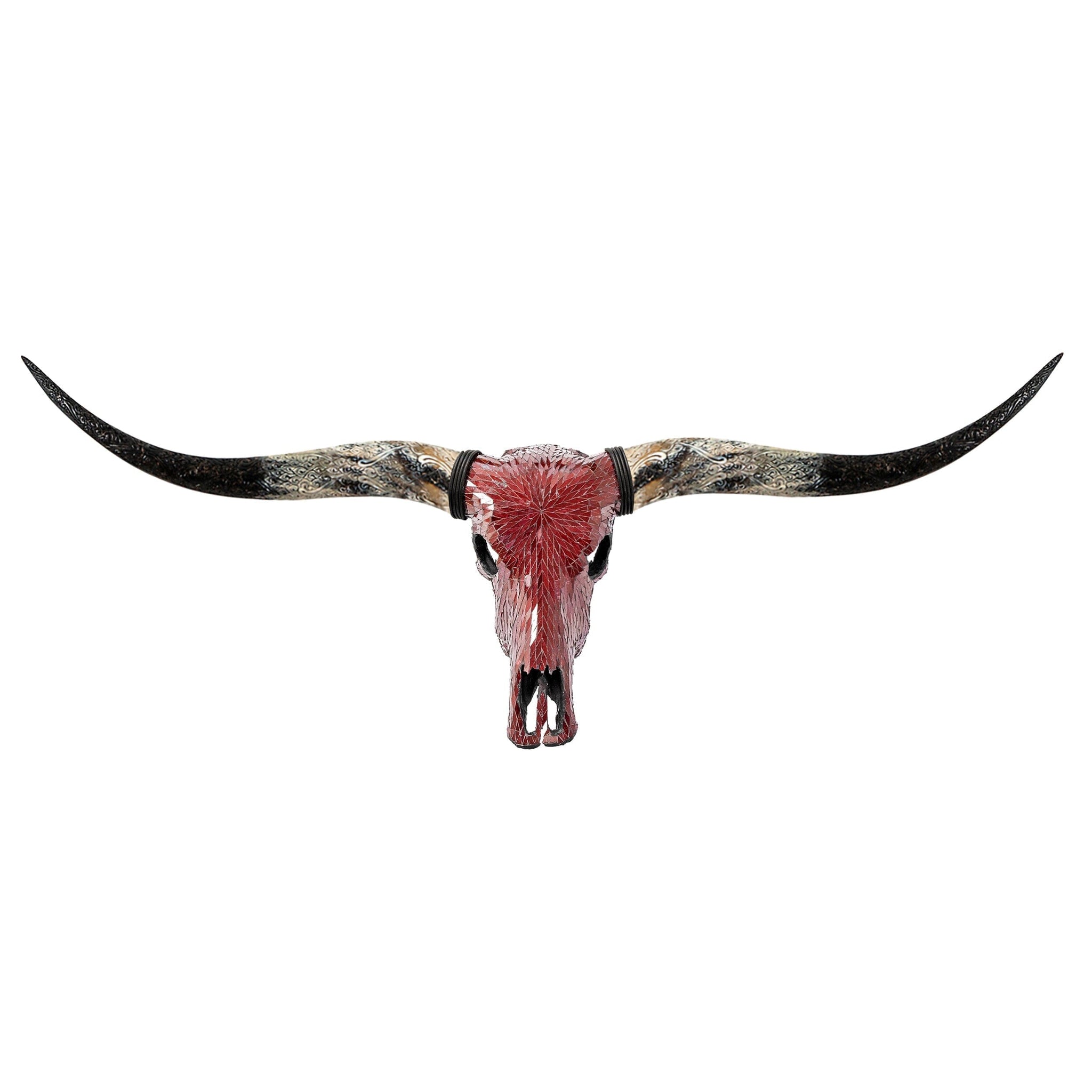 Longhorn Skull - Red Mirror // Mosaic Finish