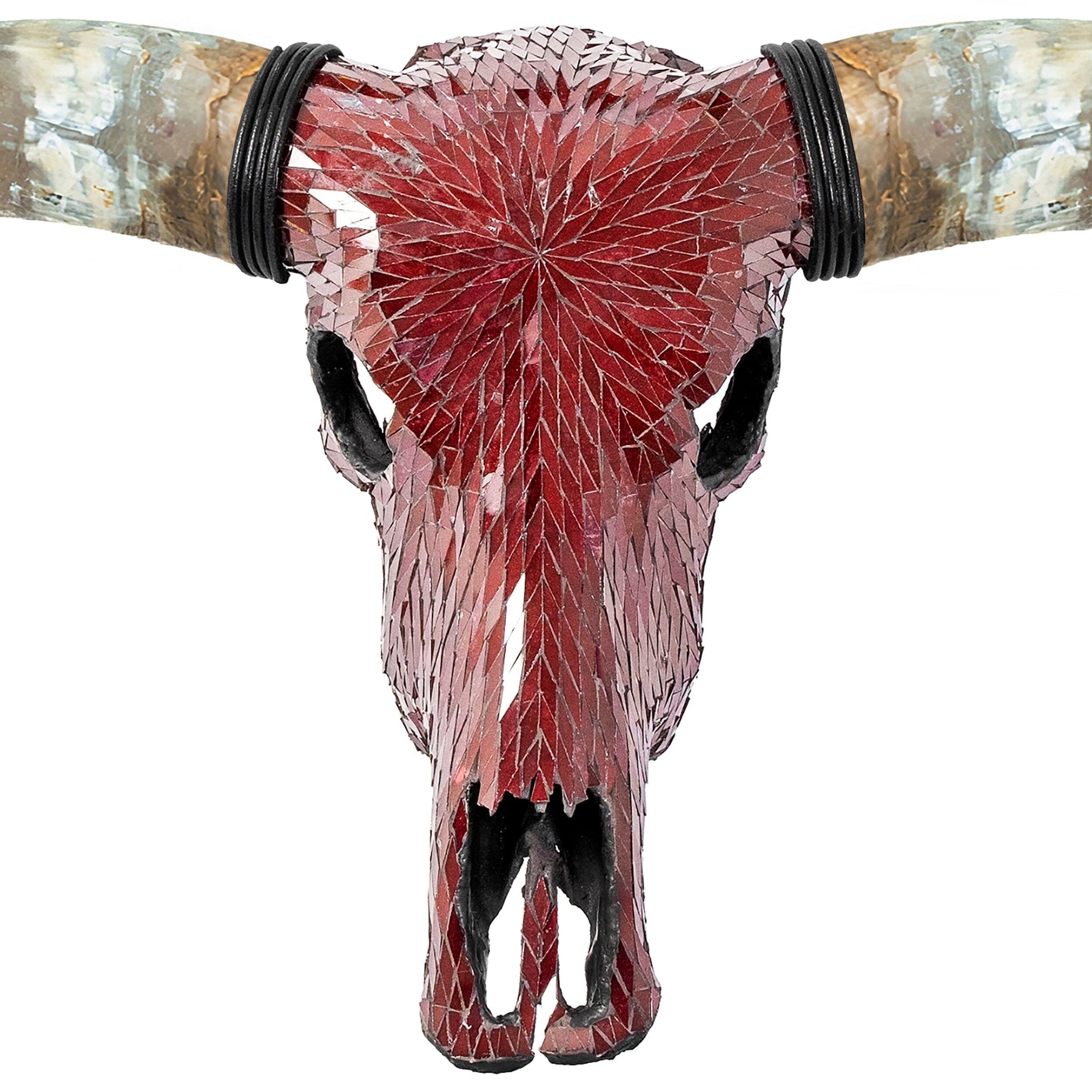 Longhorn Skull - Red Mirror // Mosaic Finish