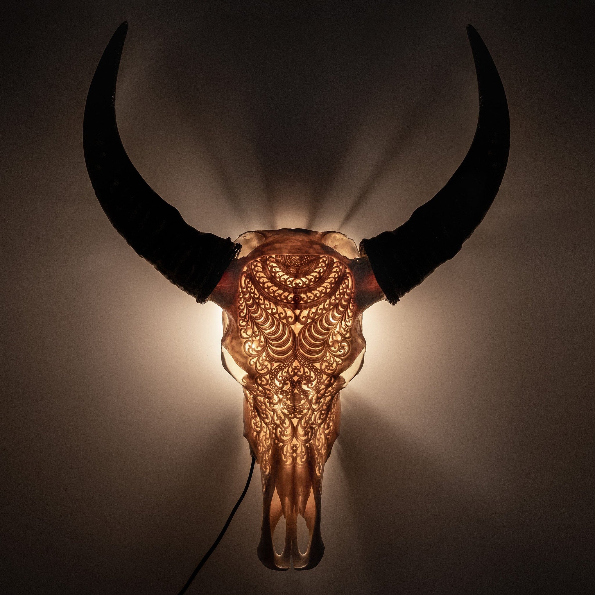 Buffalo Skulls - Metal Mount + Lamp
