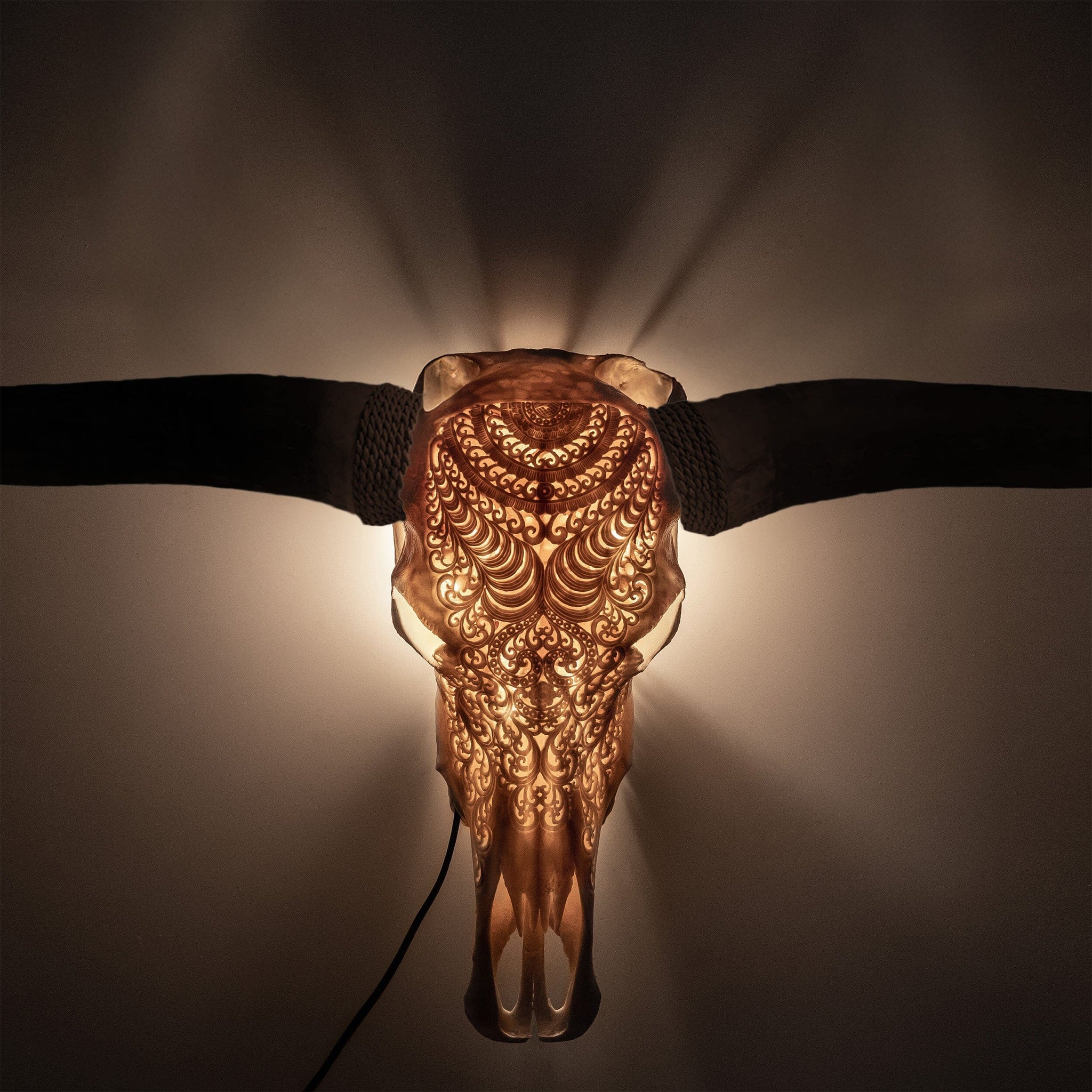 XL Longhorn Skulls - Metal Mount + Lamp