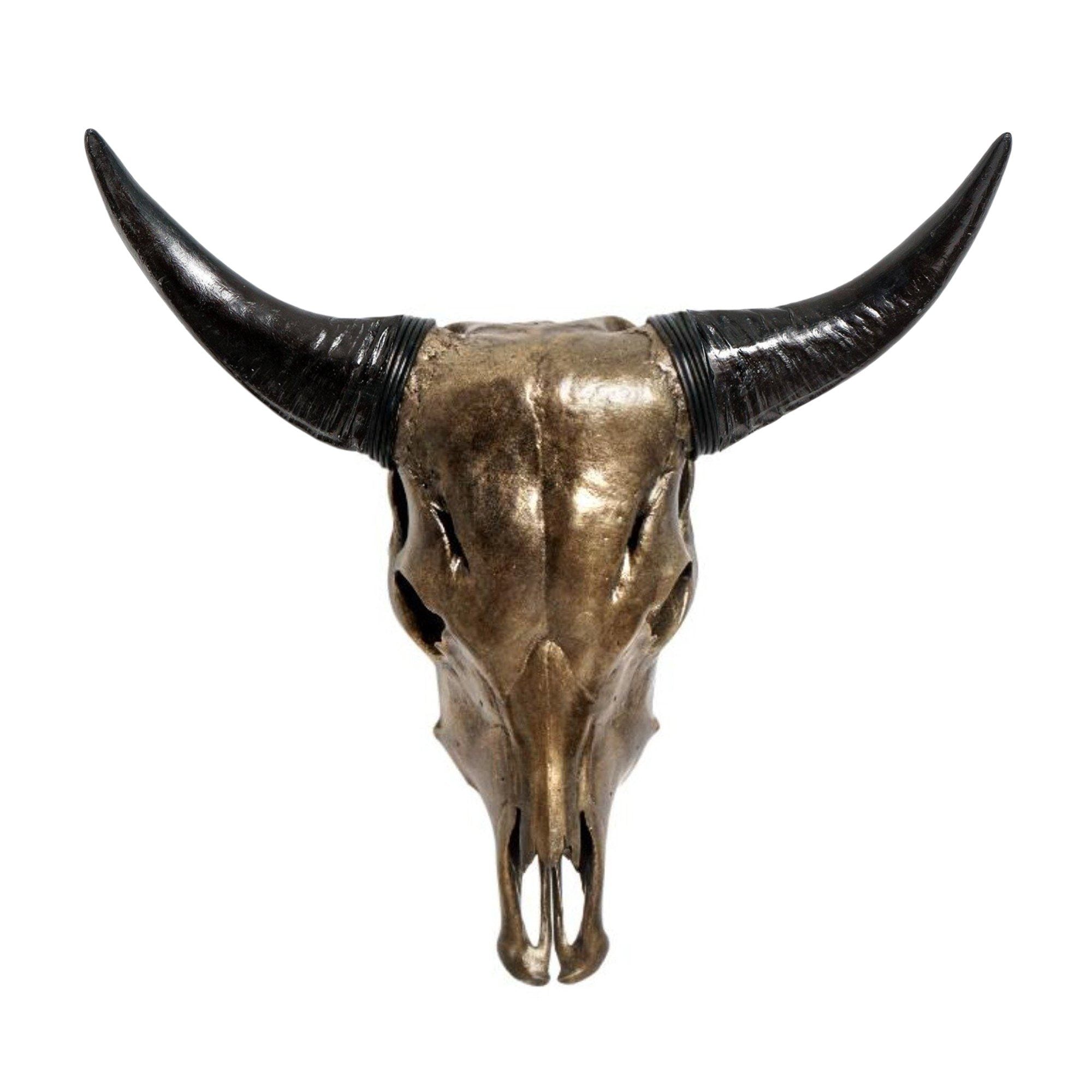 Cow Skull - Antique Bronze Storm // Metallic Finish