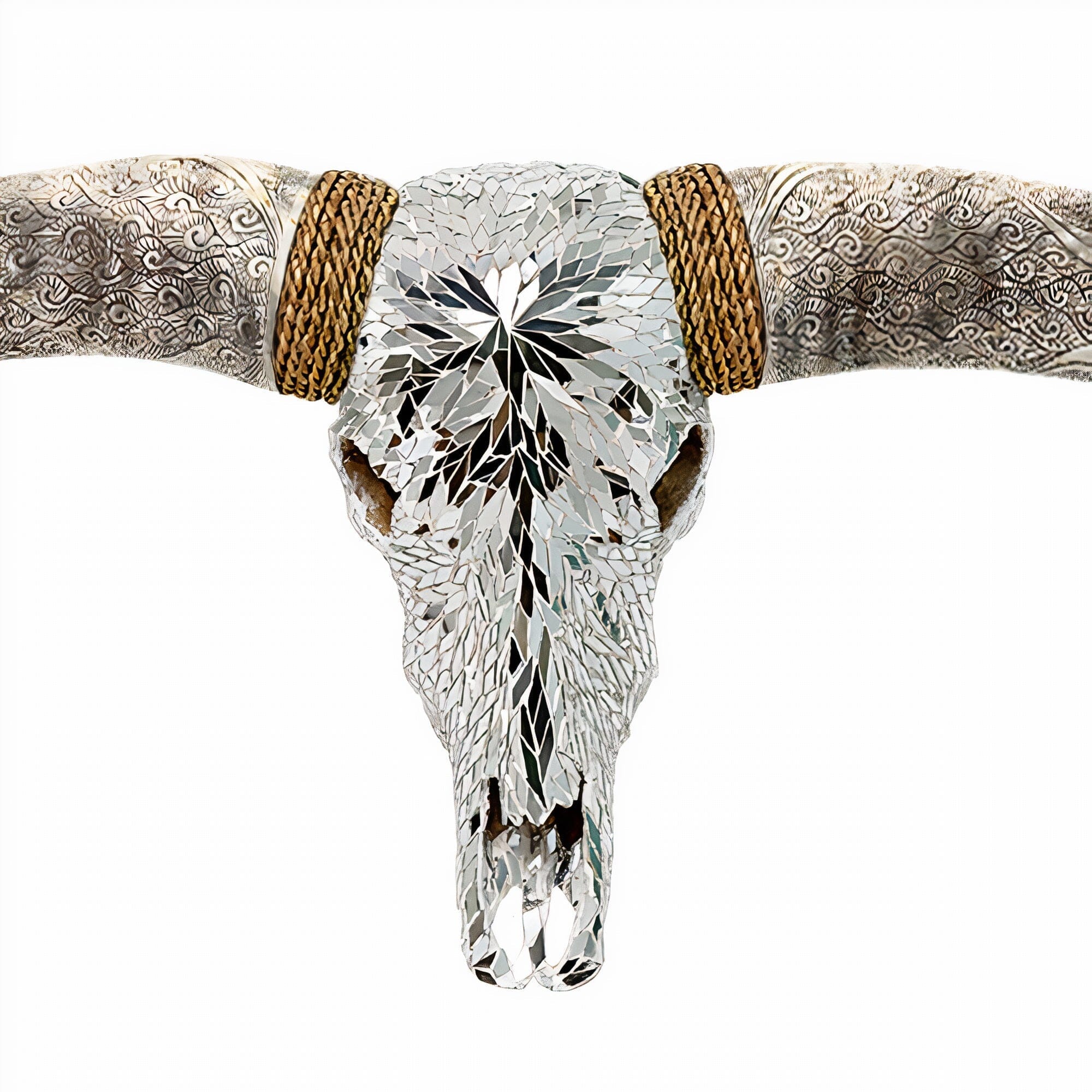 Longhorn Skull // XL Horns -  Mirror // Mosaic Finish