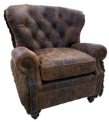 Yellowstone Buffalo Curved Tufted Chair