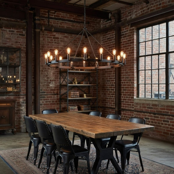 Alderton Iron Ring Chandelier