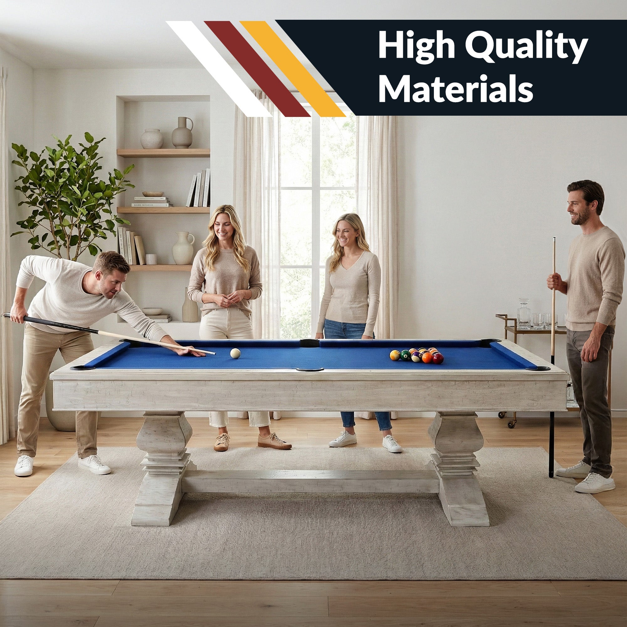 Montecito 8-ft Pool Table- Driftwood Finish with Blue Felt - image 6