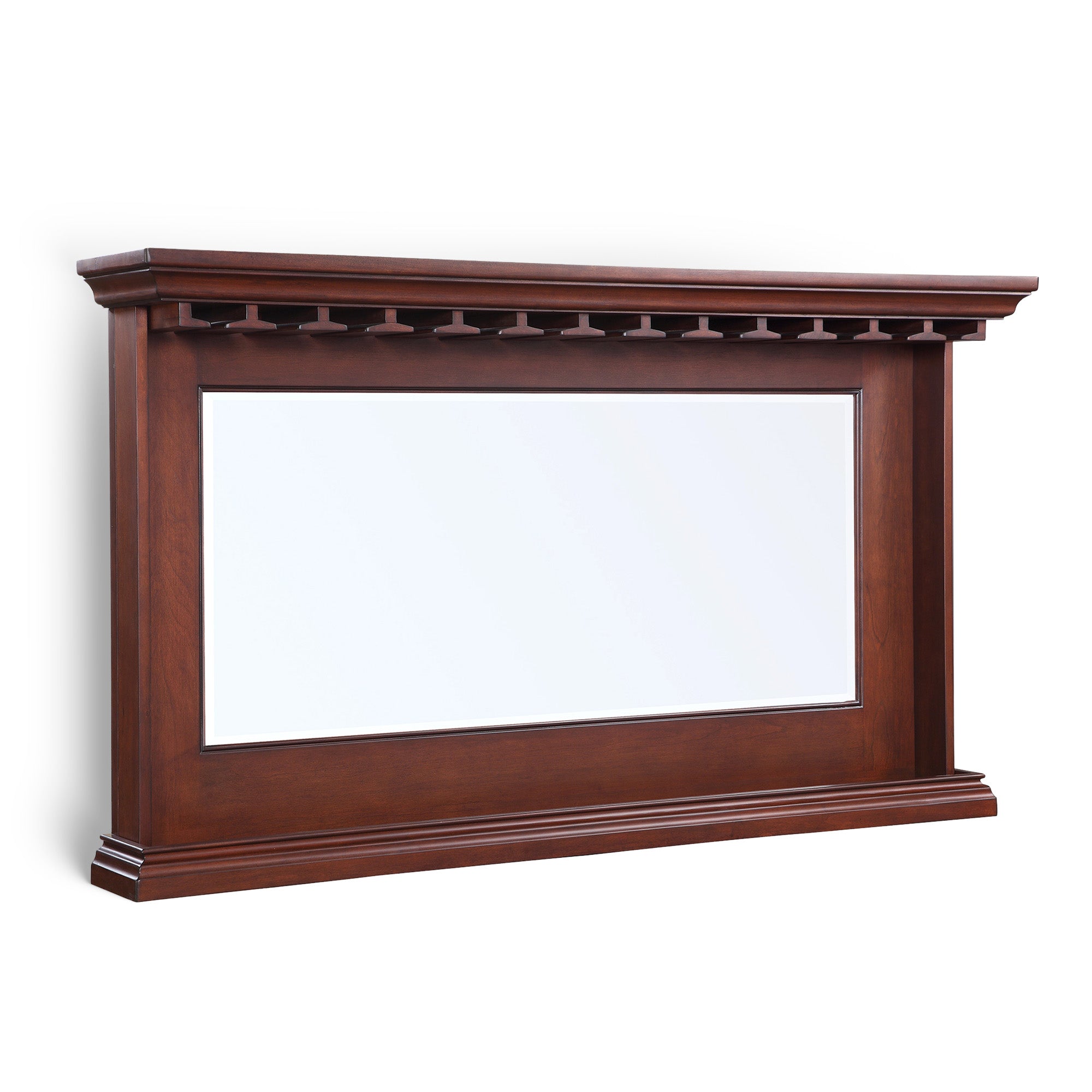 Seville 62-in Hardwood Back Bar Mirror - Mahogany Finish - image 2