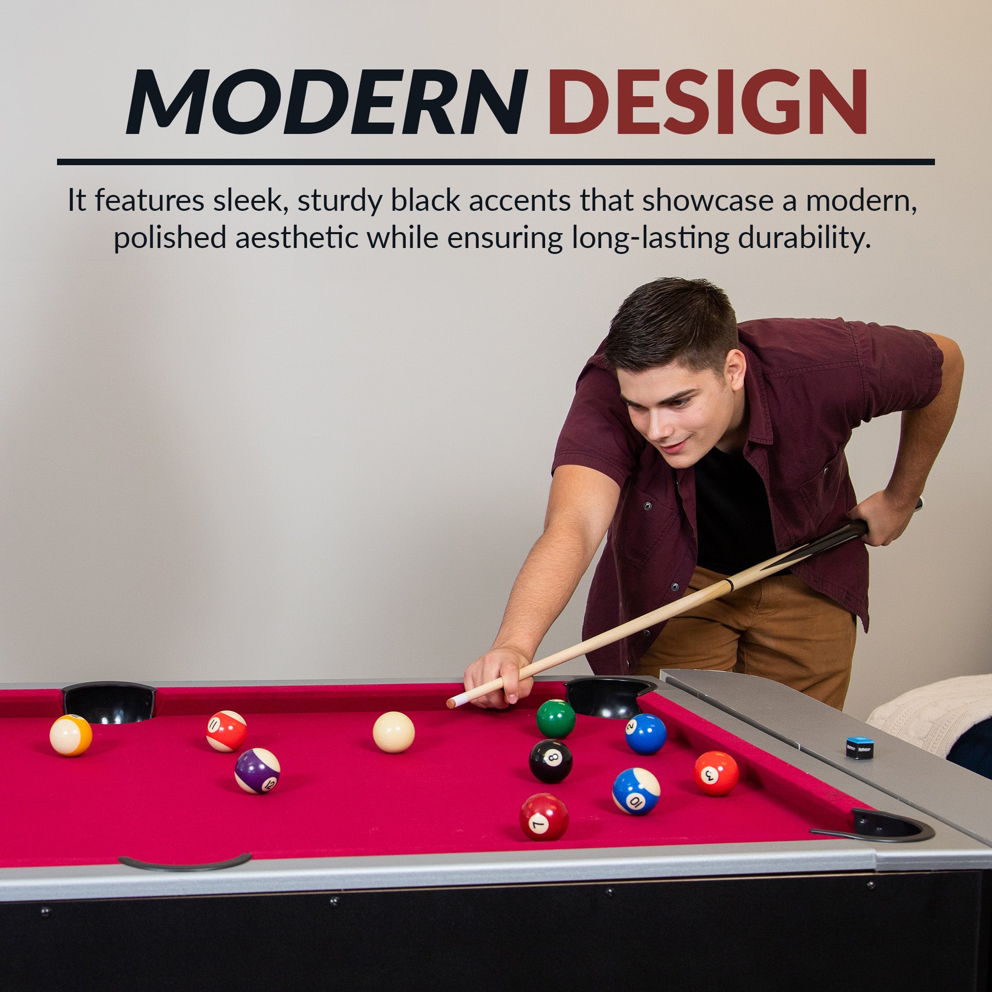 Triple Threat 6-ft Air Hockey 3-in-1 Rotating Multi-Game Table and Cabinet - image 8