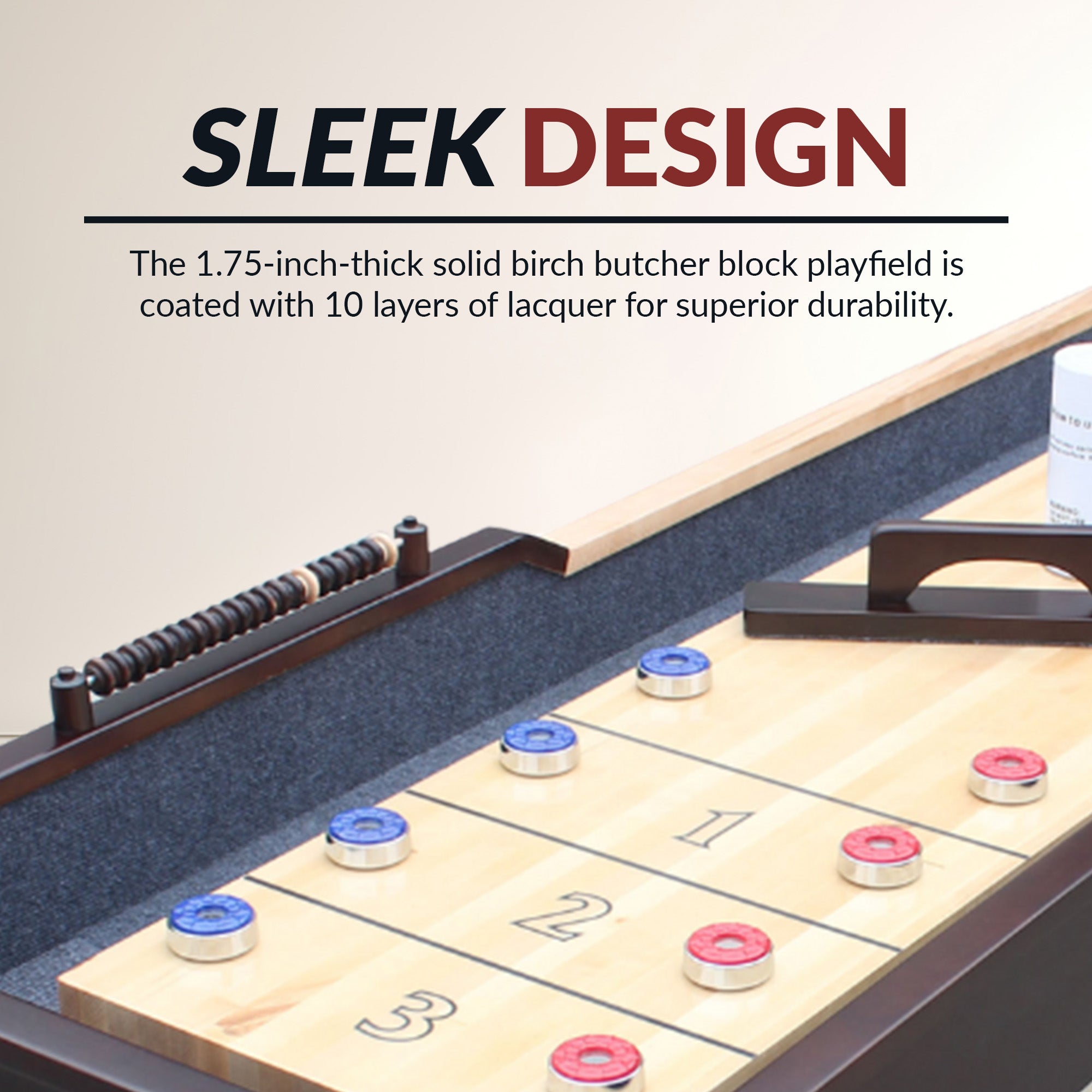 Merlot 9-ft Shuffleboard Table - Espresso Finish - image 7