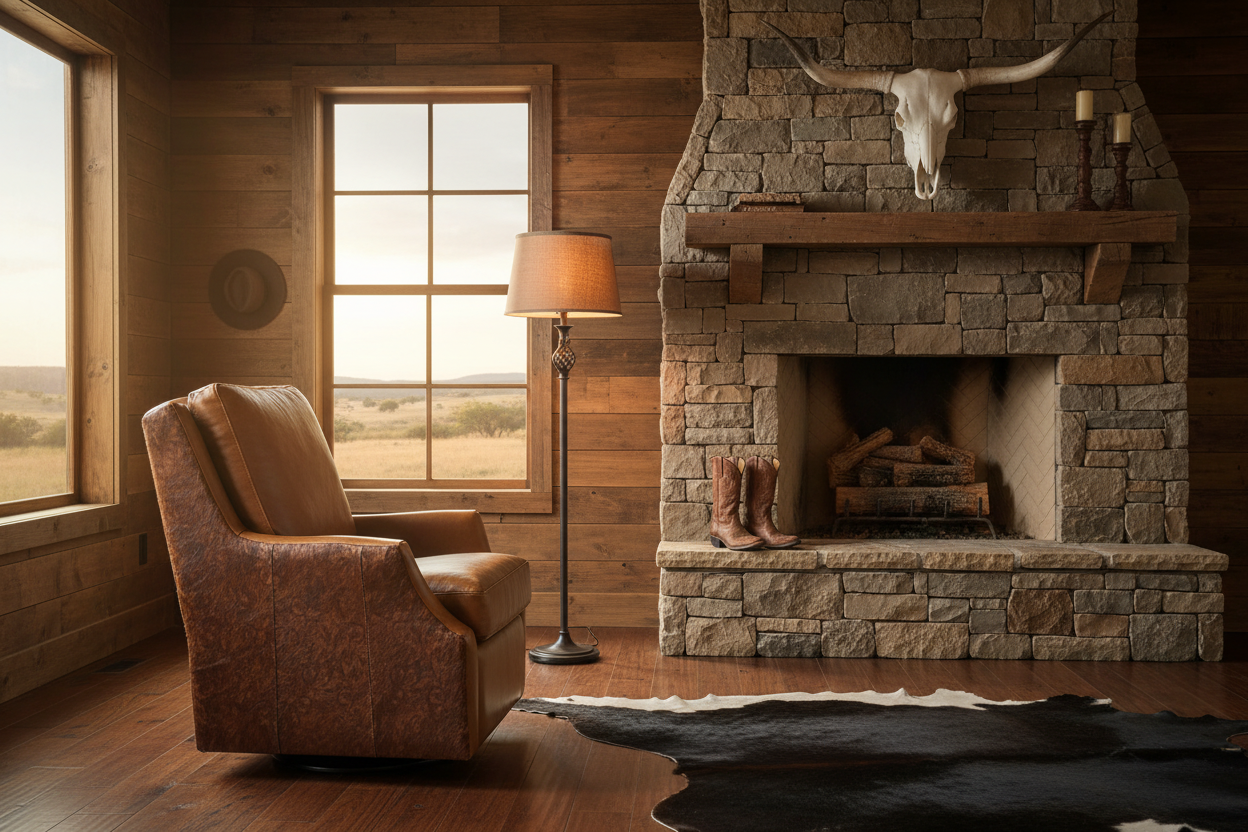 Bonham Cowhide Glider - Ranch House